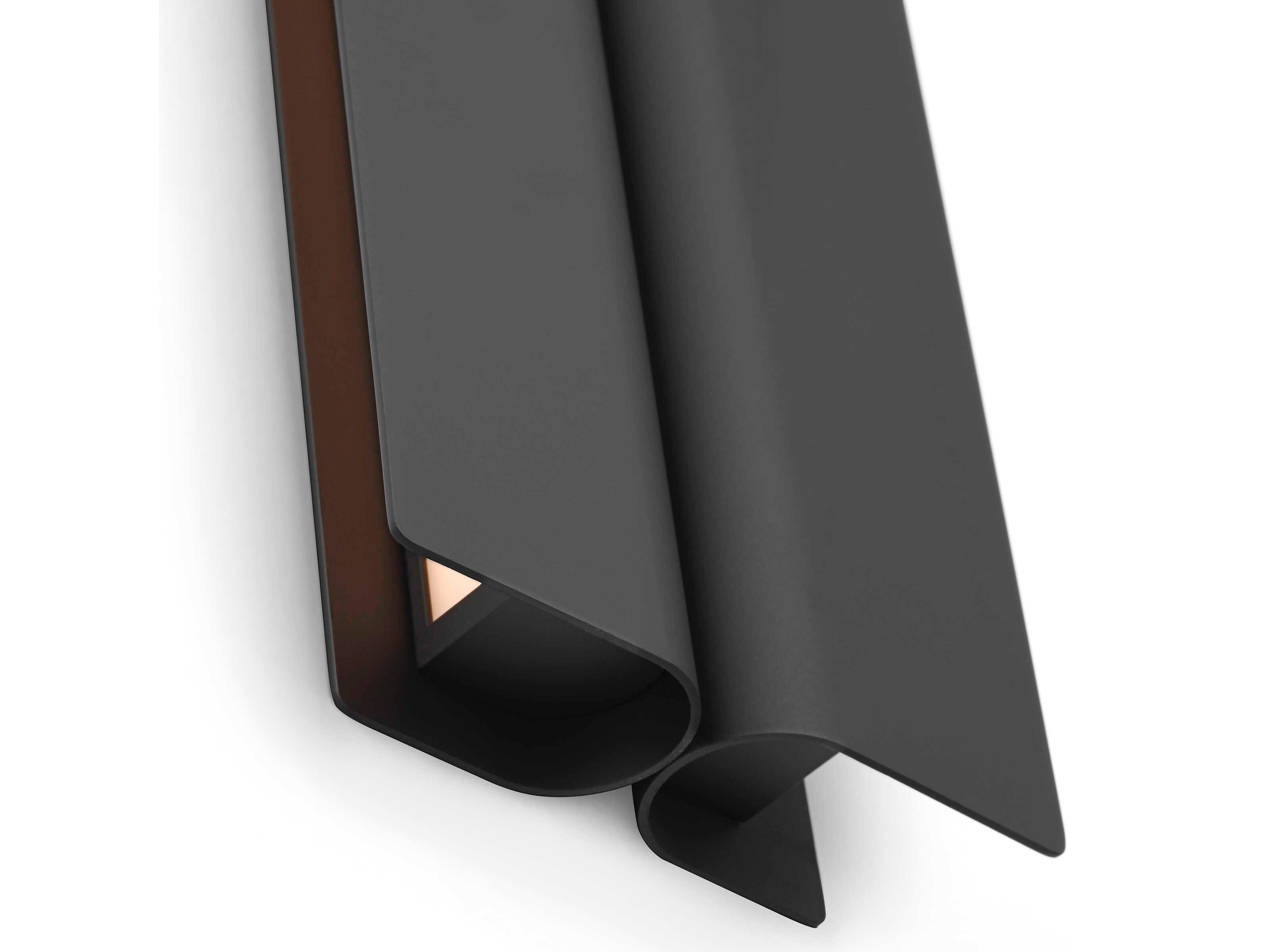 Visual Comfort Modern Cloak 1-Light Nightshade Black Vanity Light