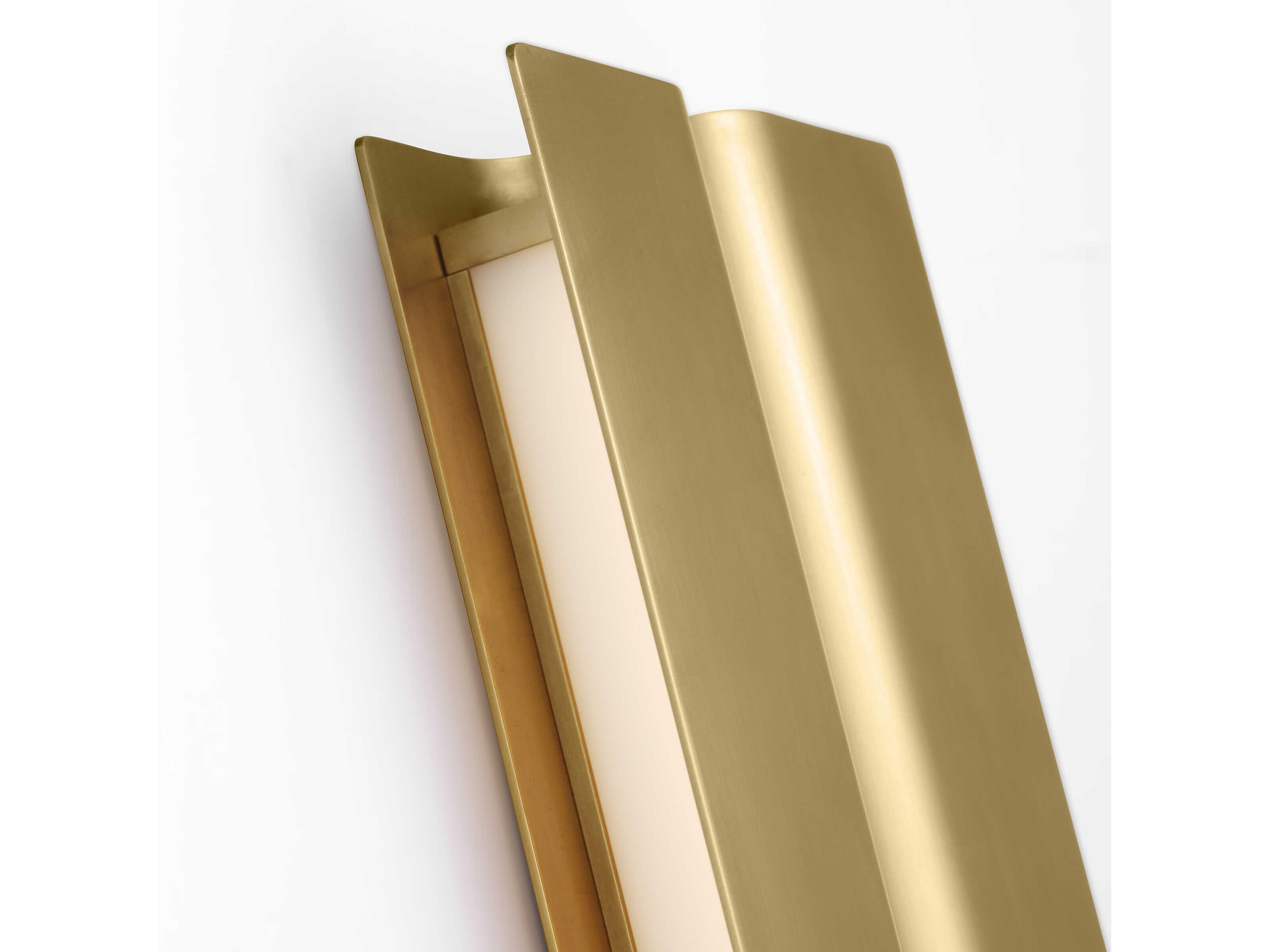 Visual Comfort Modern Cloak 1-Light Brass Vanity Light