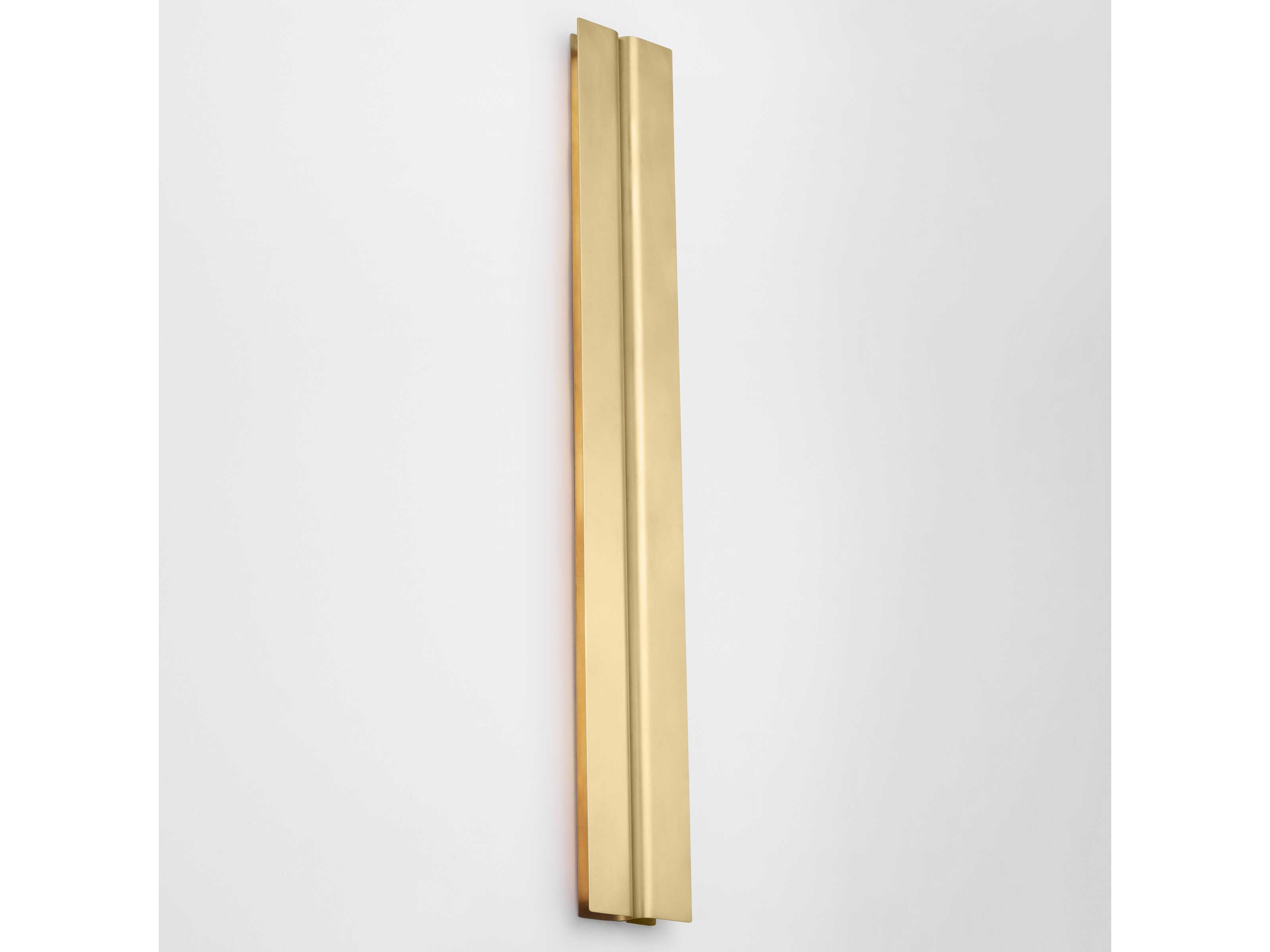 Visual Comfort Modern Cloak 1-Light Brass Vanity Light