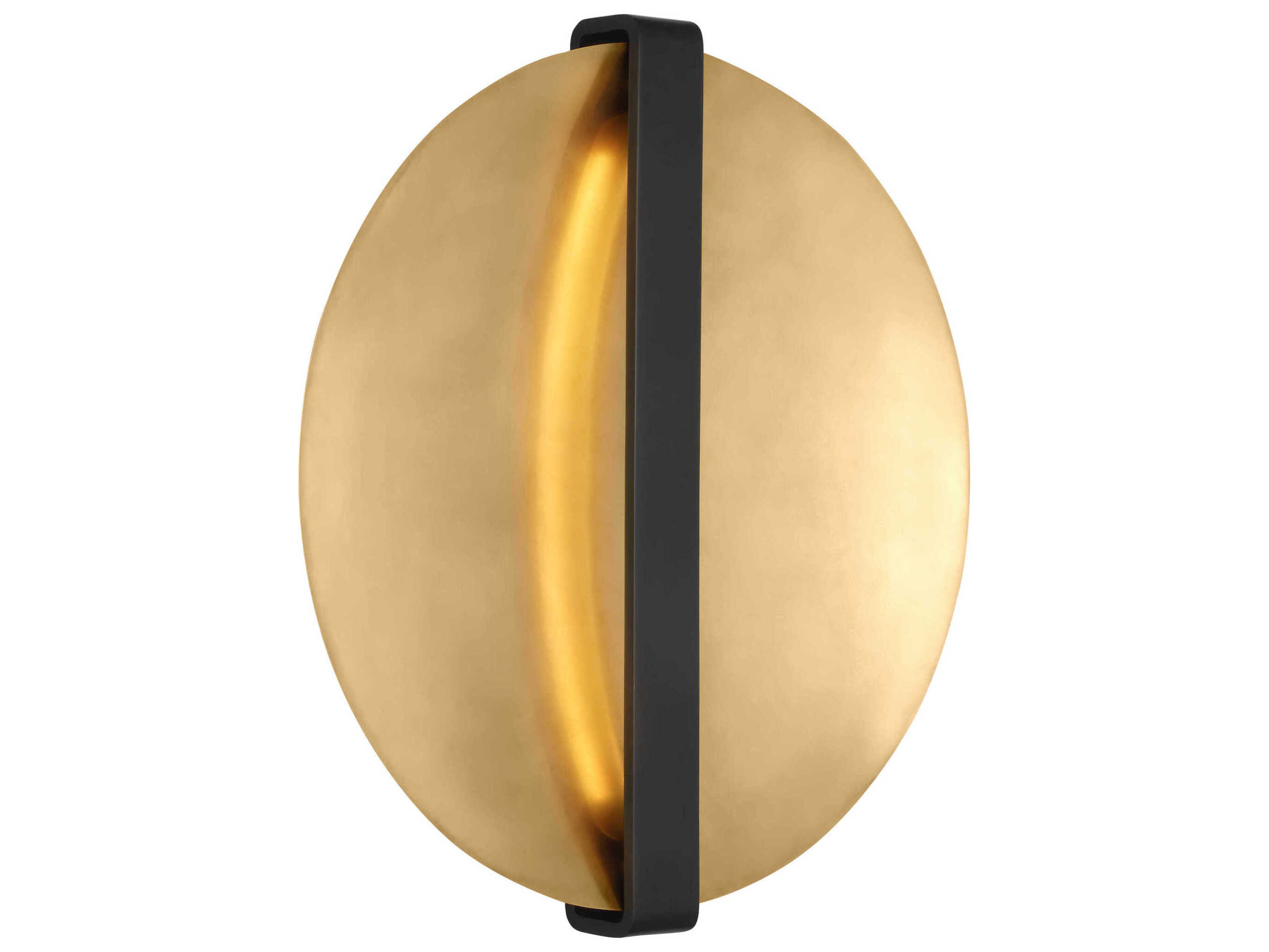Visual Comfort Modern Cymbal 1-Light Dark Bronze natural Brass Wall Sconce