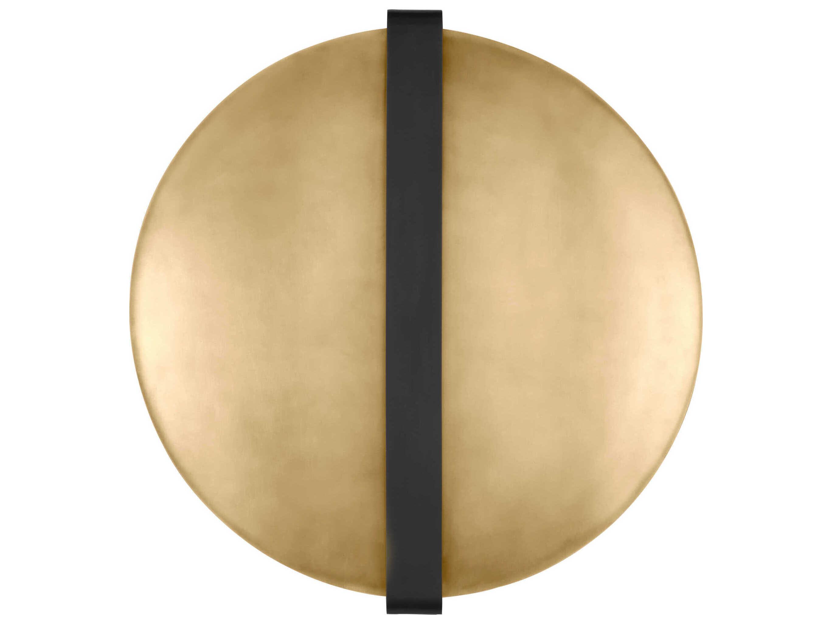 Visual Comfort Modern Cymbal 1-Light Dark Bronze natural Brass Wall Sconce
