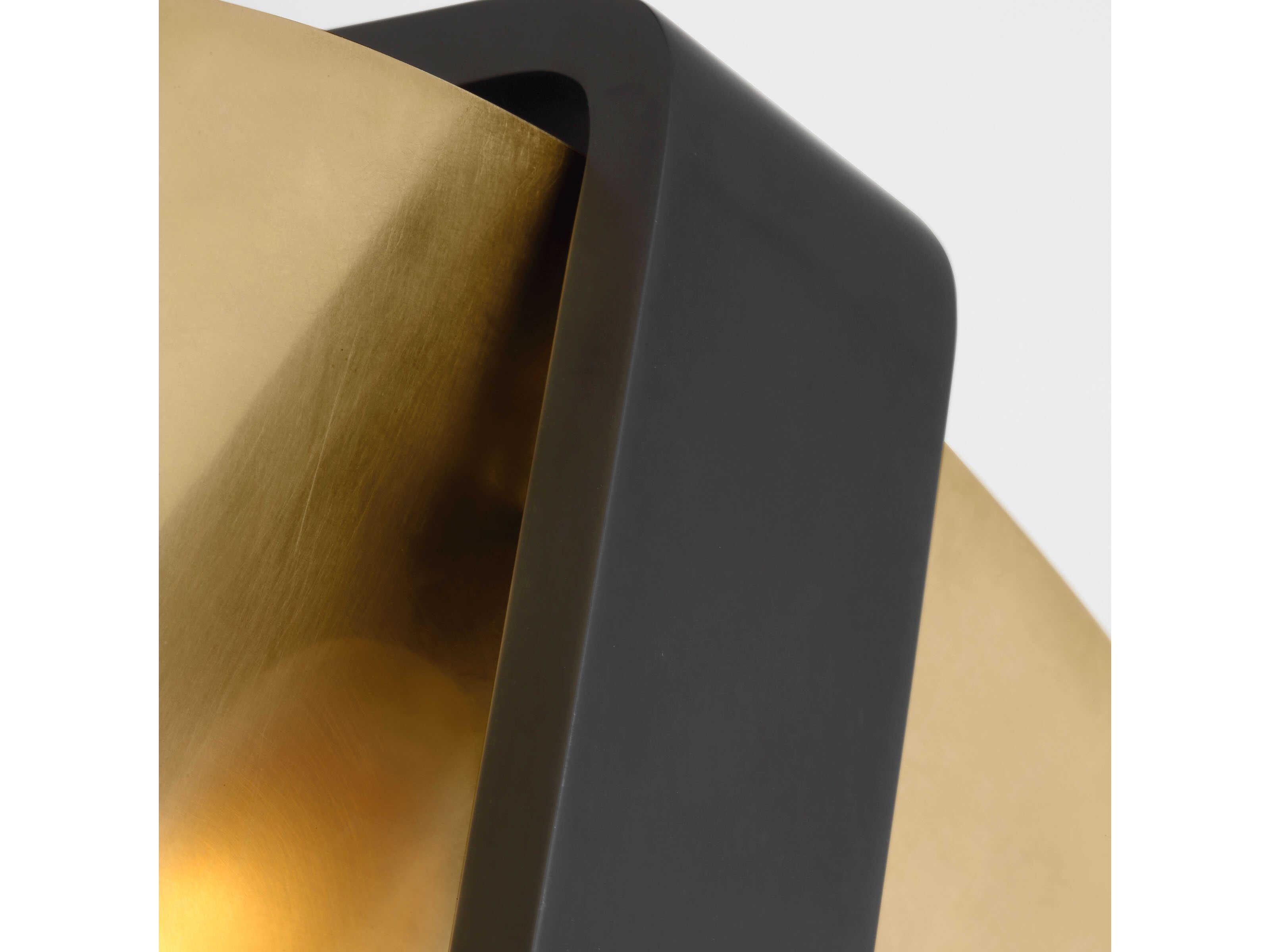 Visual Comfort Modern Cymbal 1-Light Dark Bronze natural Brass Wall Sconce