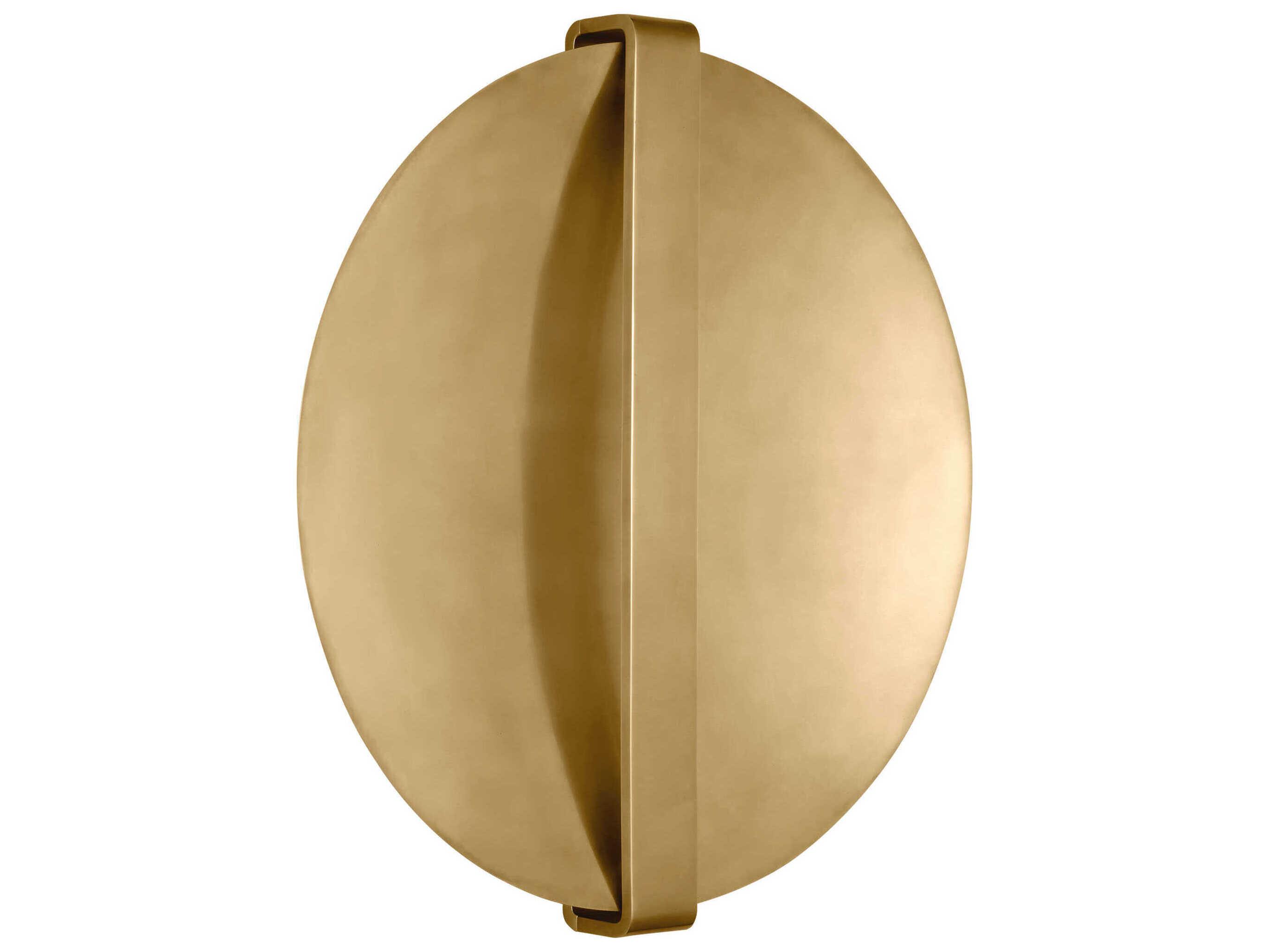 Visual Comfort Modern Cymbal 1-Light Natural Brass Wall Sconce