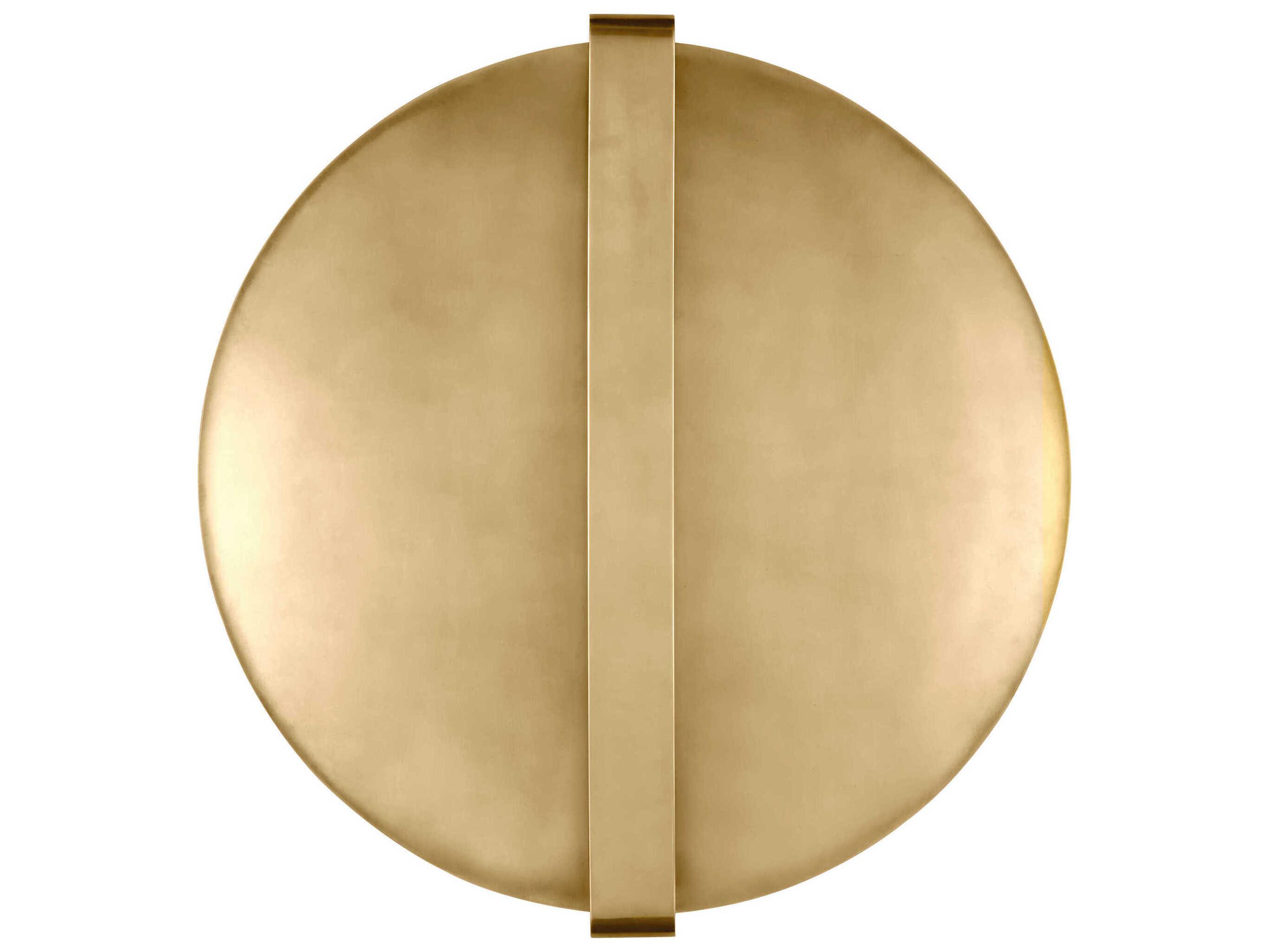 Visual Comfort Modern Cymbal 1-Light Natural Brass Wall Sconce