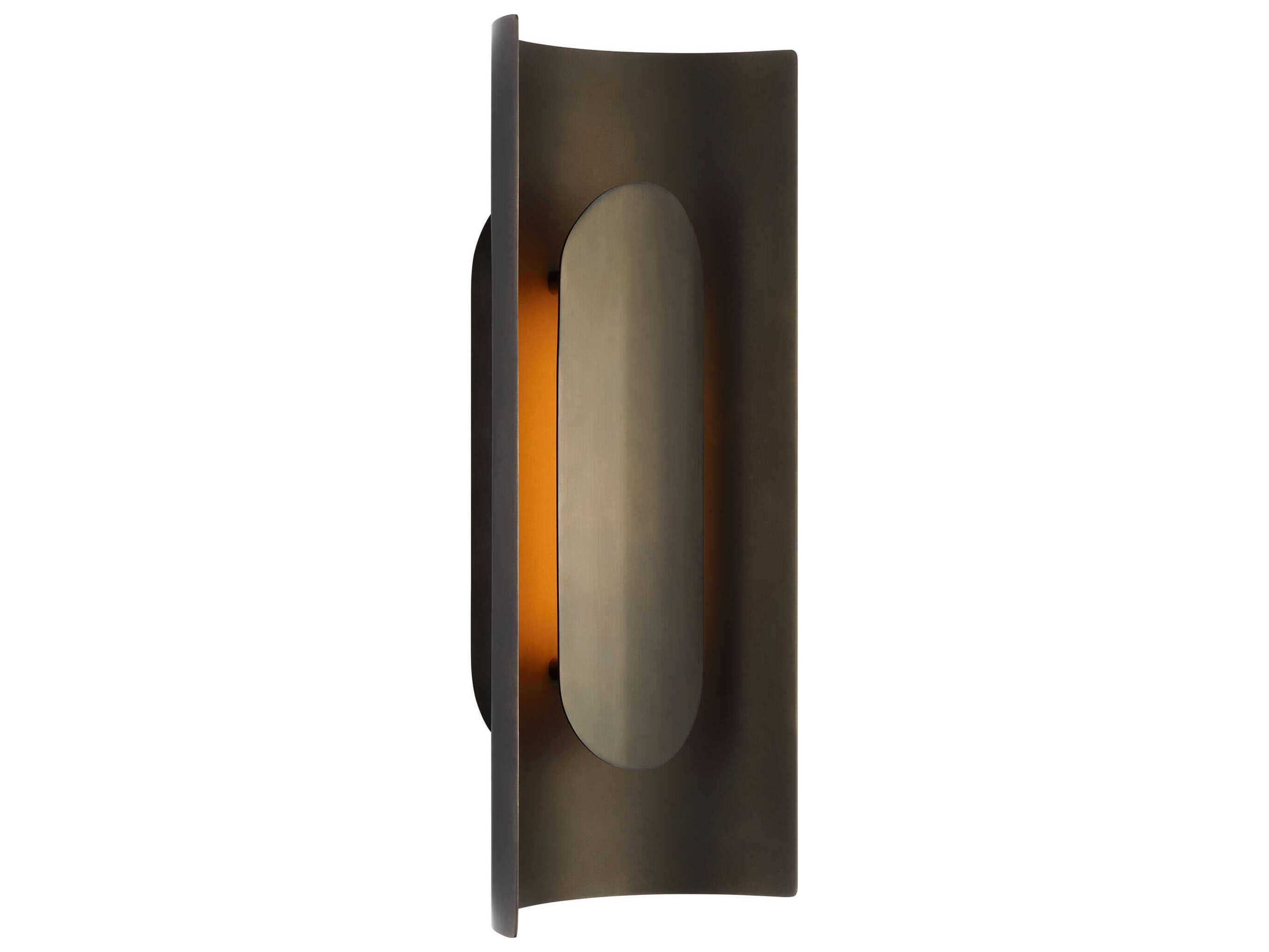 Visual Comfort Modern Shielded 1-Light Bronze Wall Sconce
