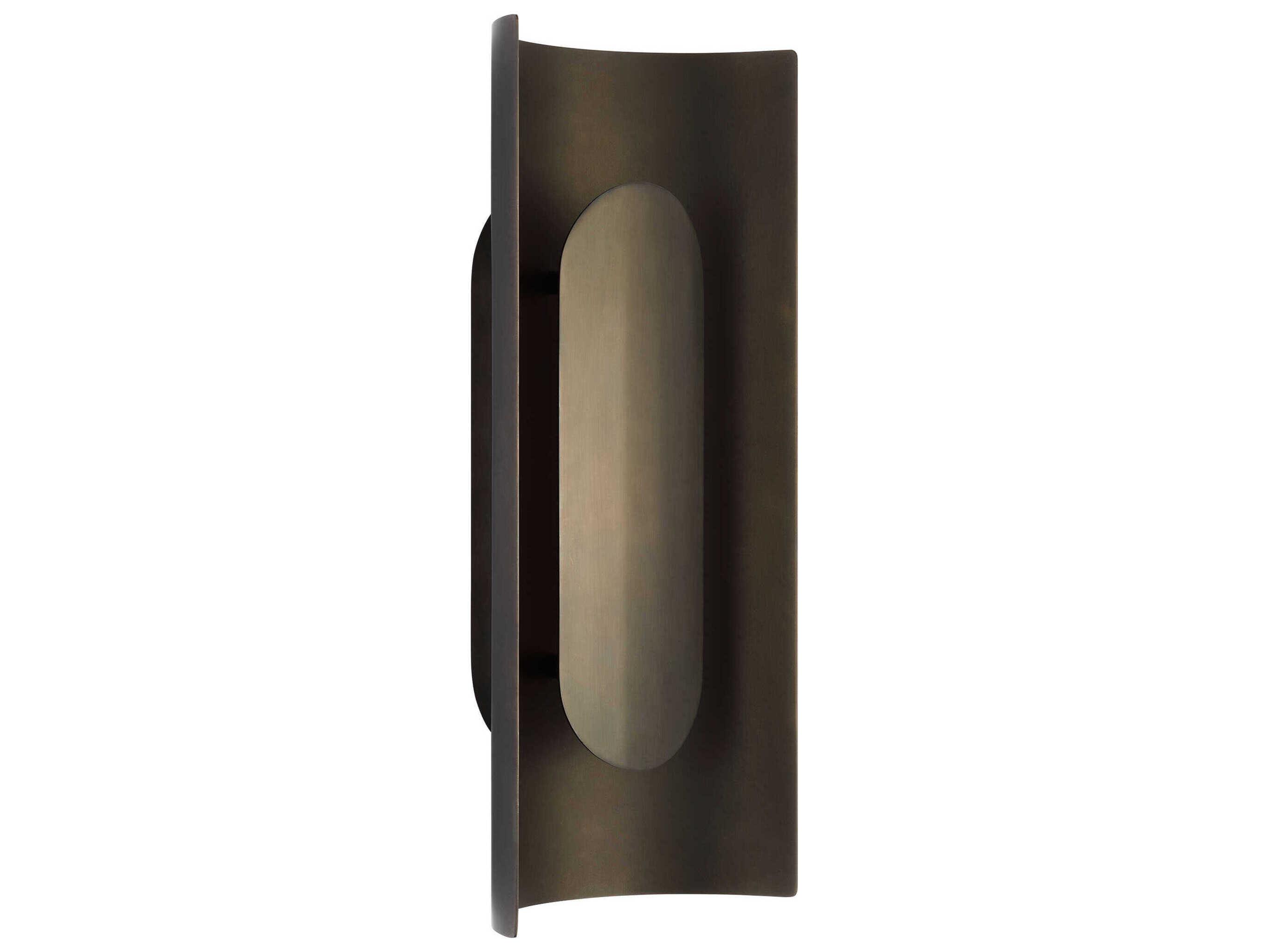 Visual Comfort Modern Shielded 1-Light Bronze Wall Sconce