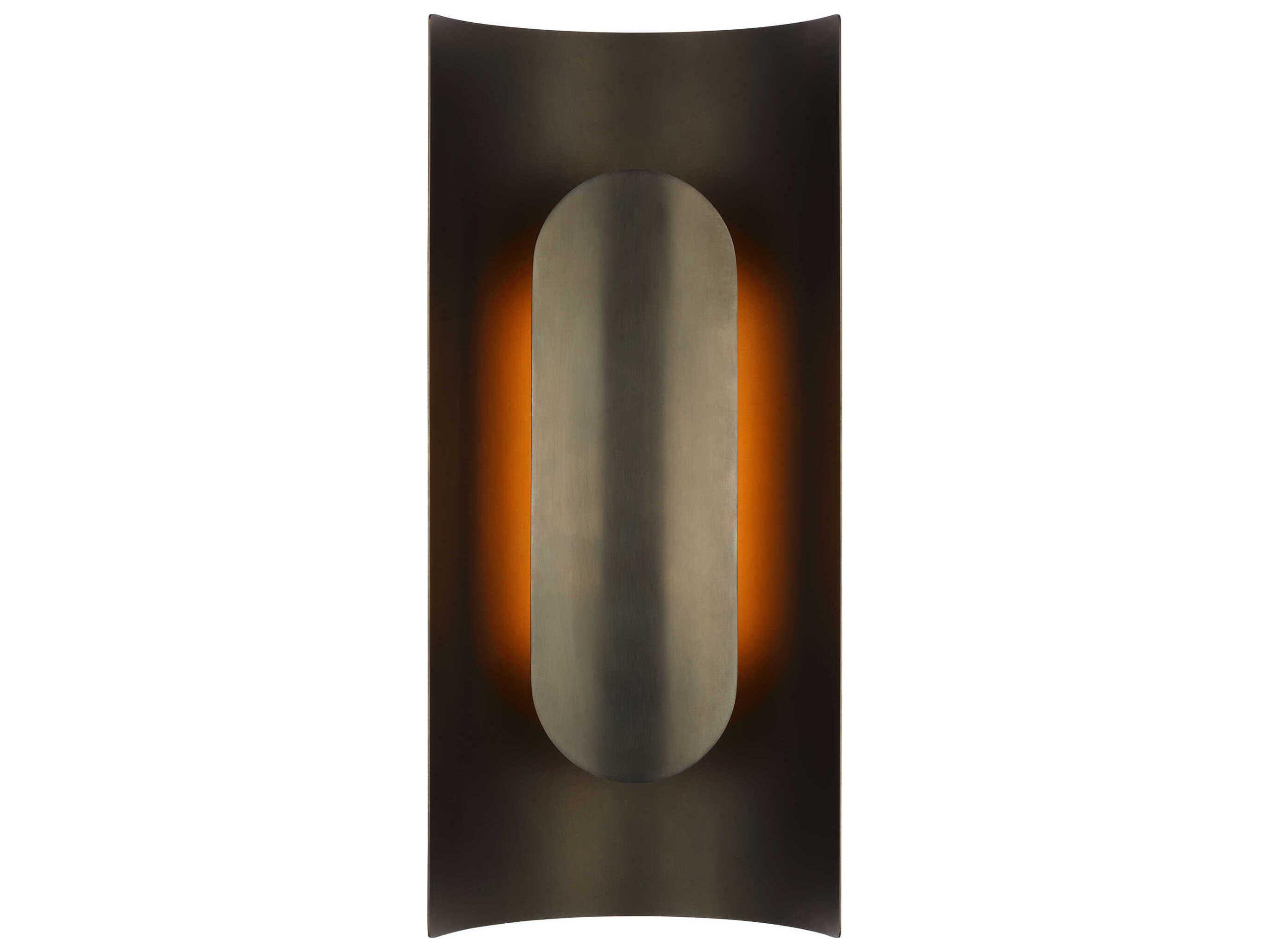 Visual Comfort Modern Shielded 1-Light Bronze Wall Sconce