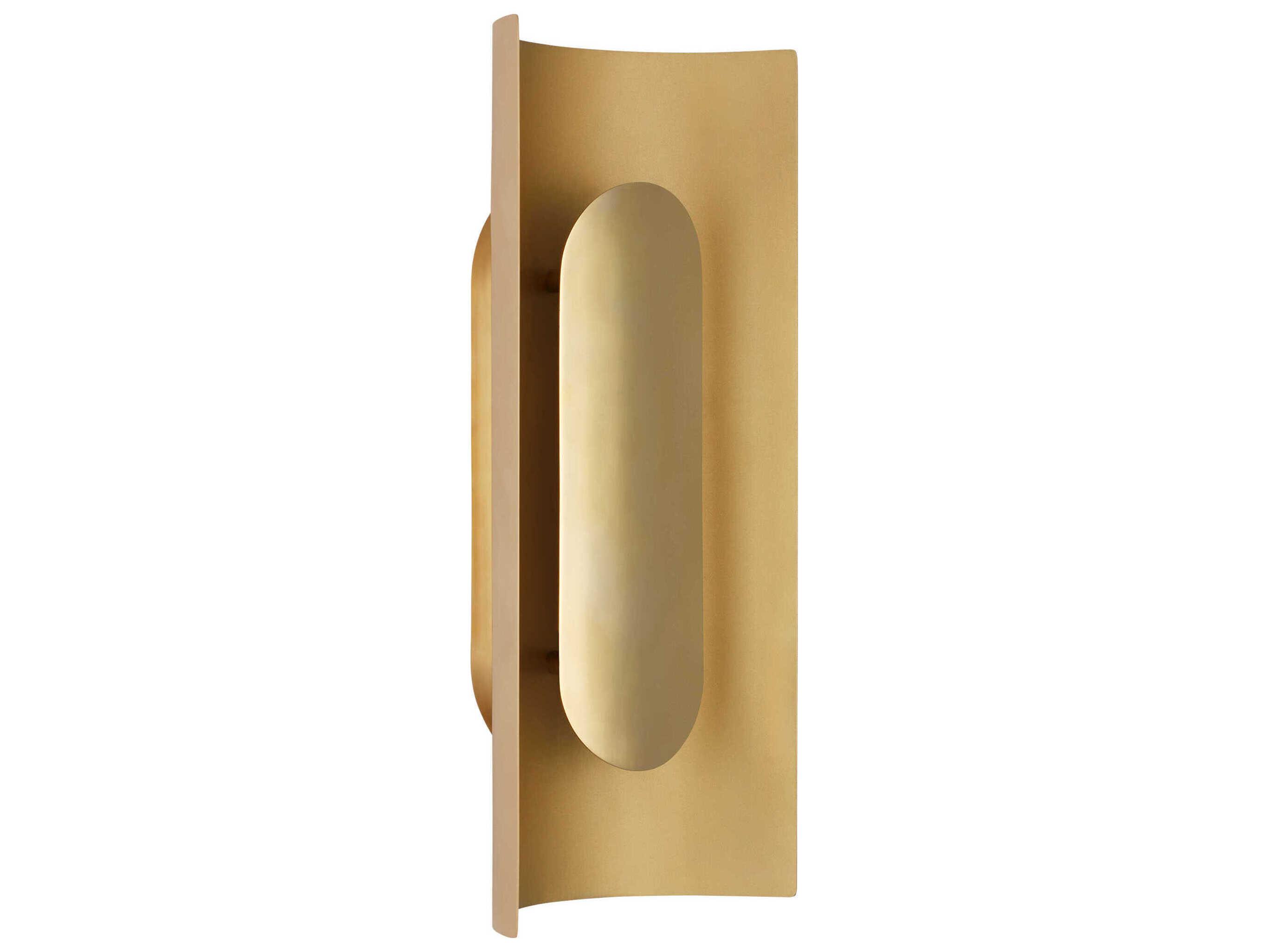 Visual Comfort Modern Shielded 1-Light Hand Rubbed Antique Brass Wall Sconce