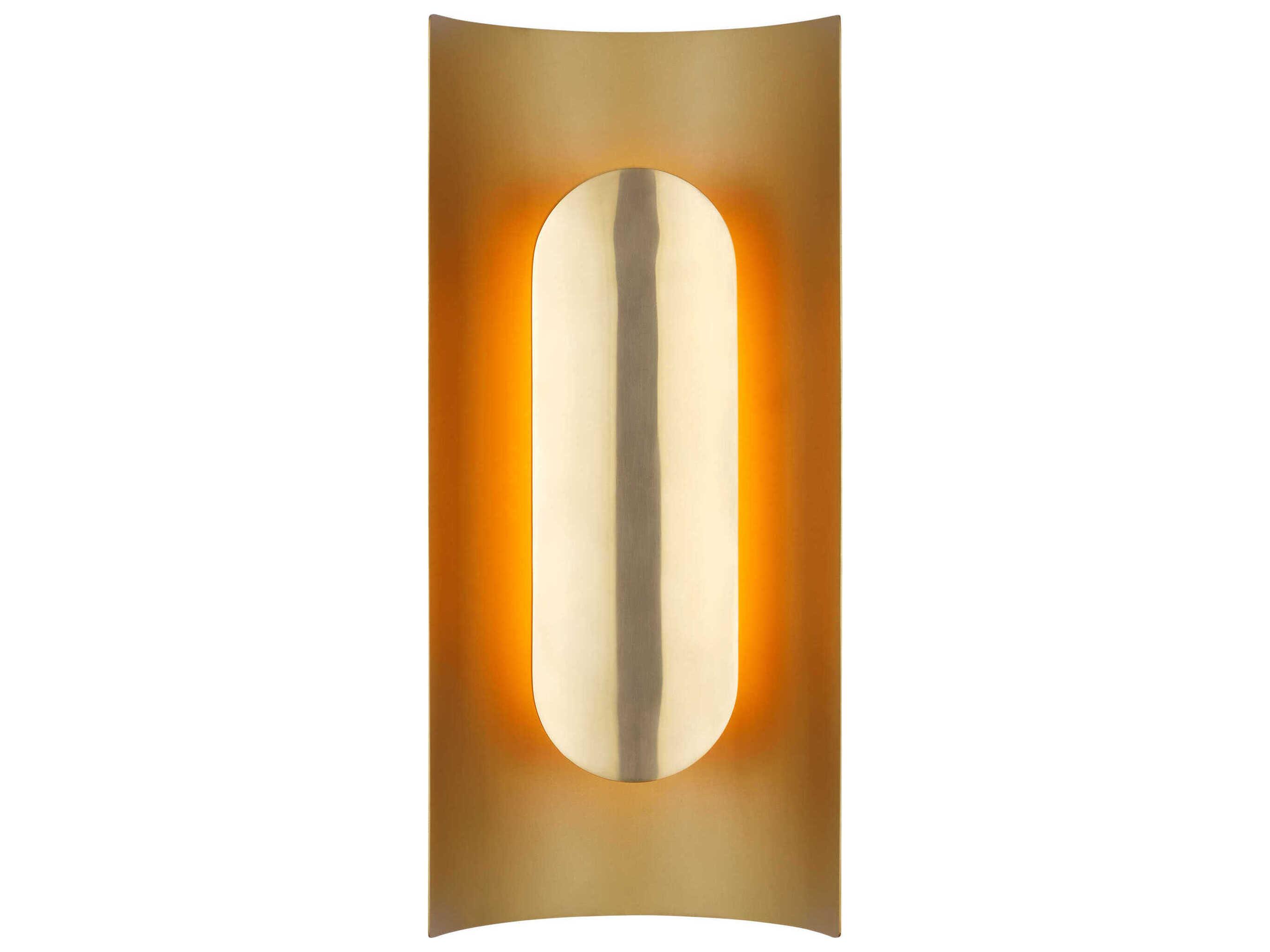 Visual Comfort Modern Shielded 1-Light Hand Rubbed Antique Brass Wall Sconce