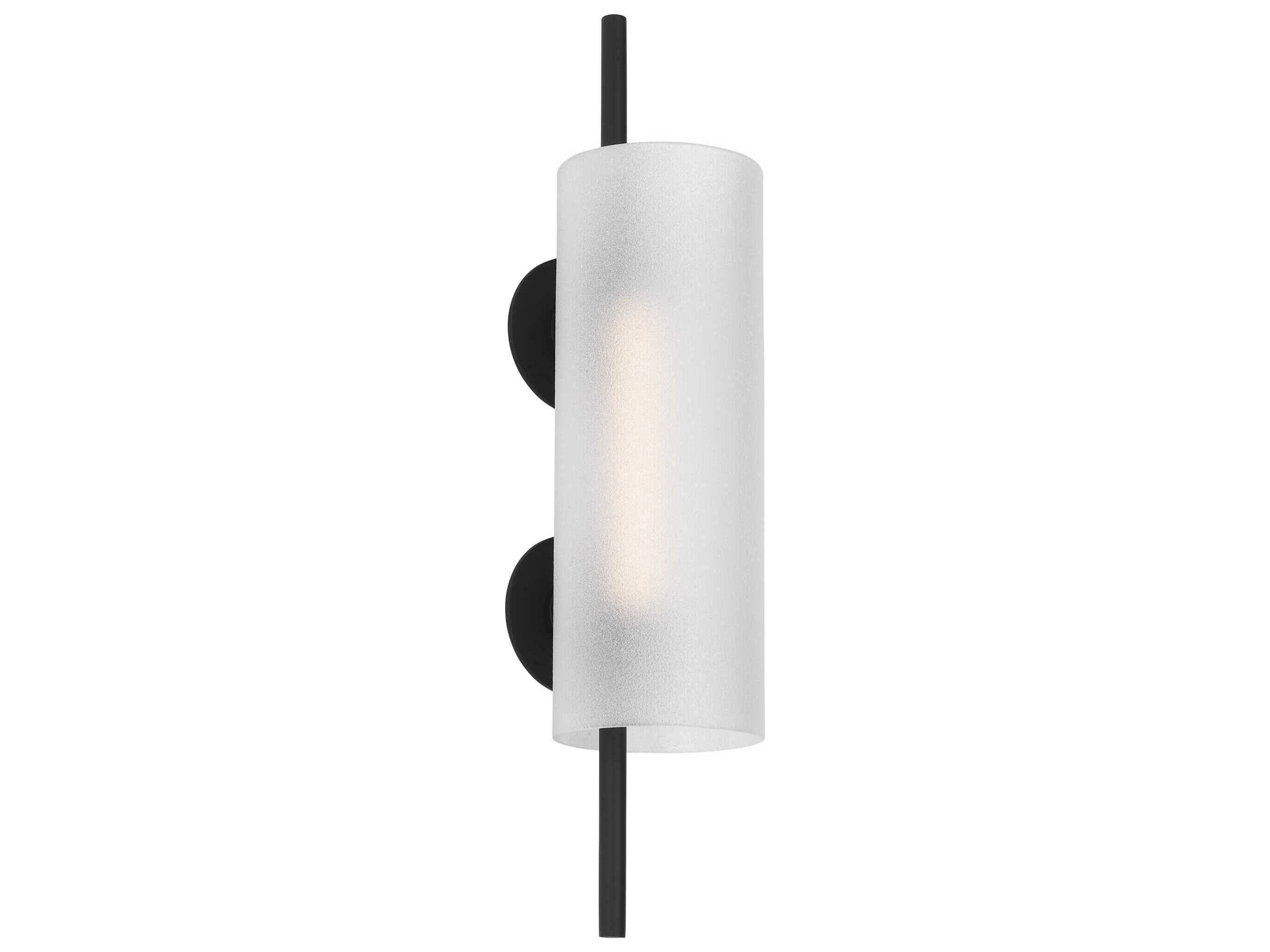 Visual Comfort Modern Trace 1-Light Nightshade Black Wall Sconce