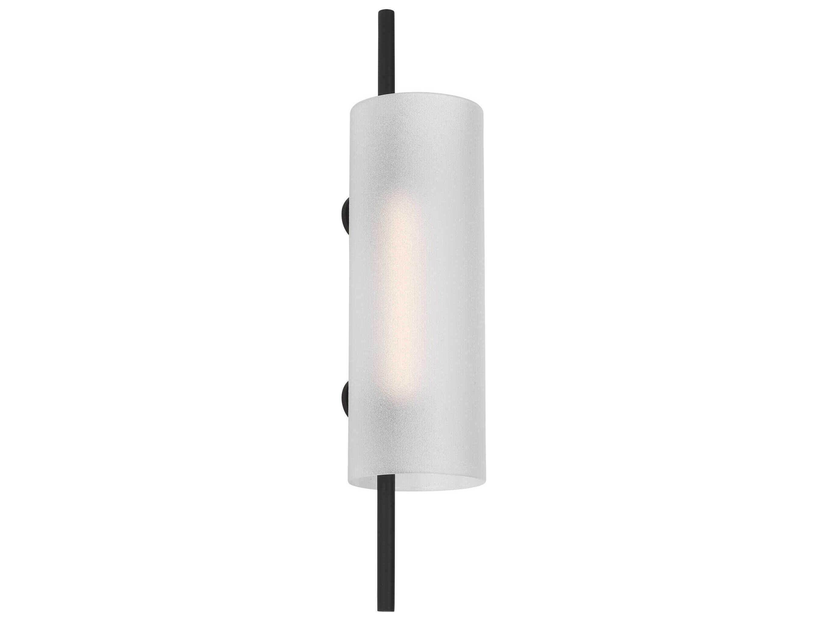 Visual Comfort Modern Trace 1-Light Nightshade Black Wall Sconce