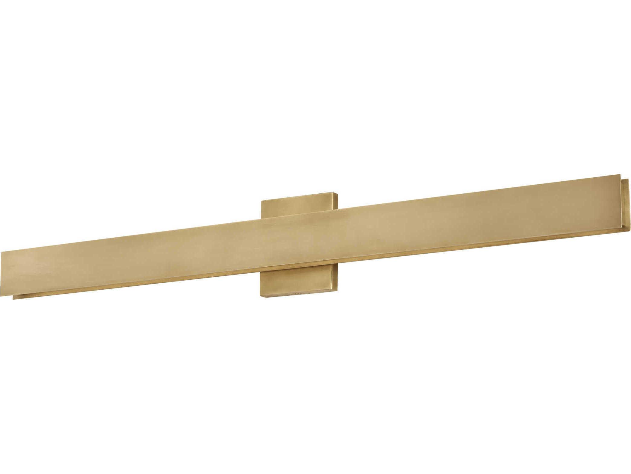 Visual Comfort Modern Bau 1-Light Natural Brass Vanity Light