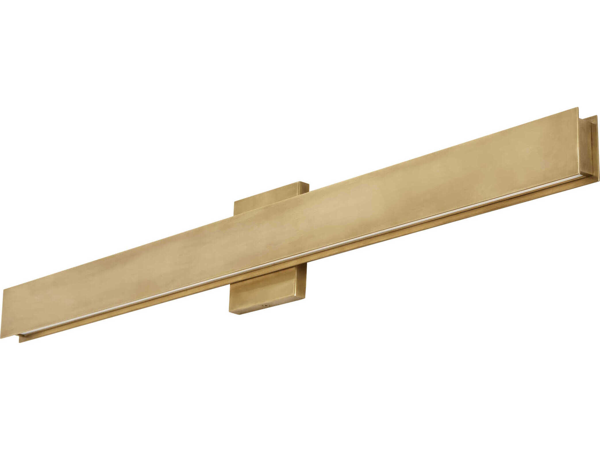 Visual Comfort Modern Bau 1-Light Natural Brass Vanity Light