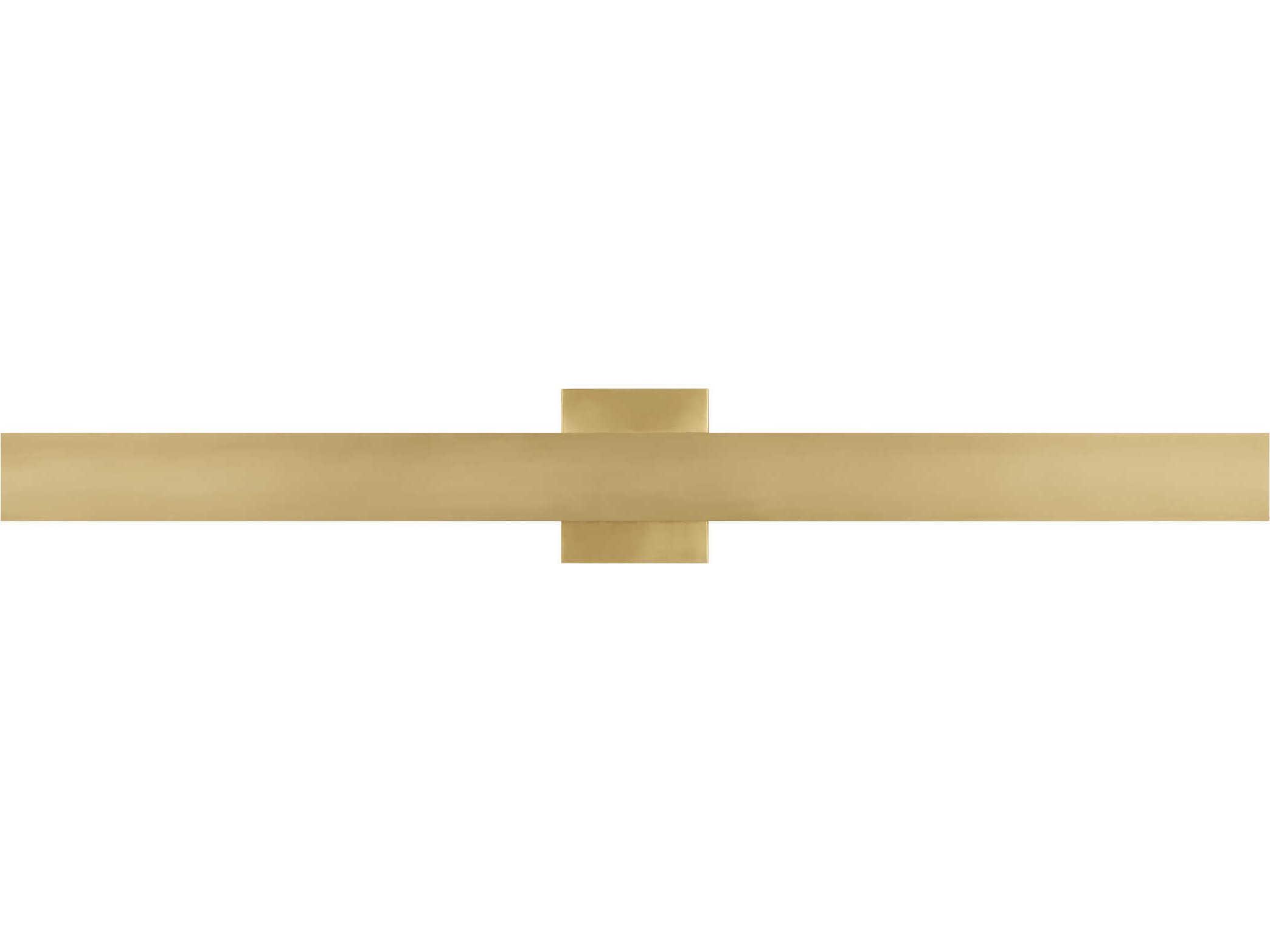 Visual Comfort Modern Bau 1-Light Natural Brass Vanity Light