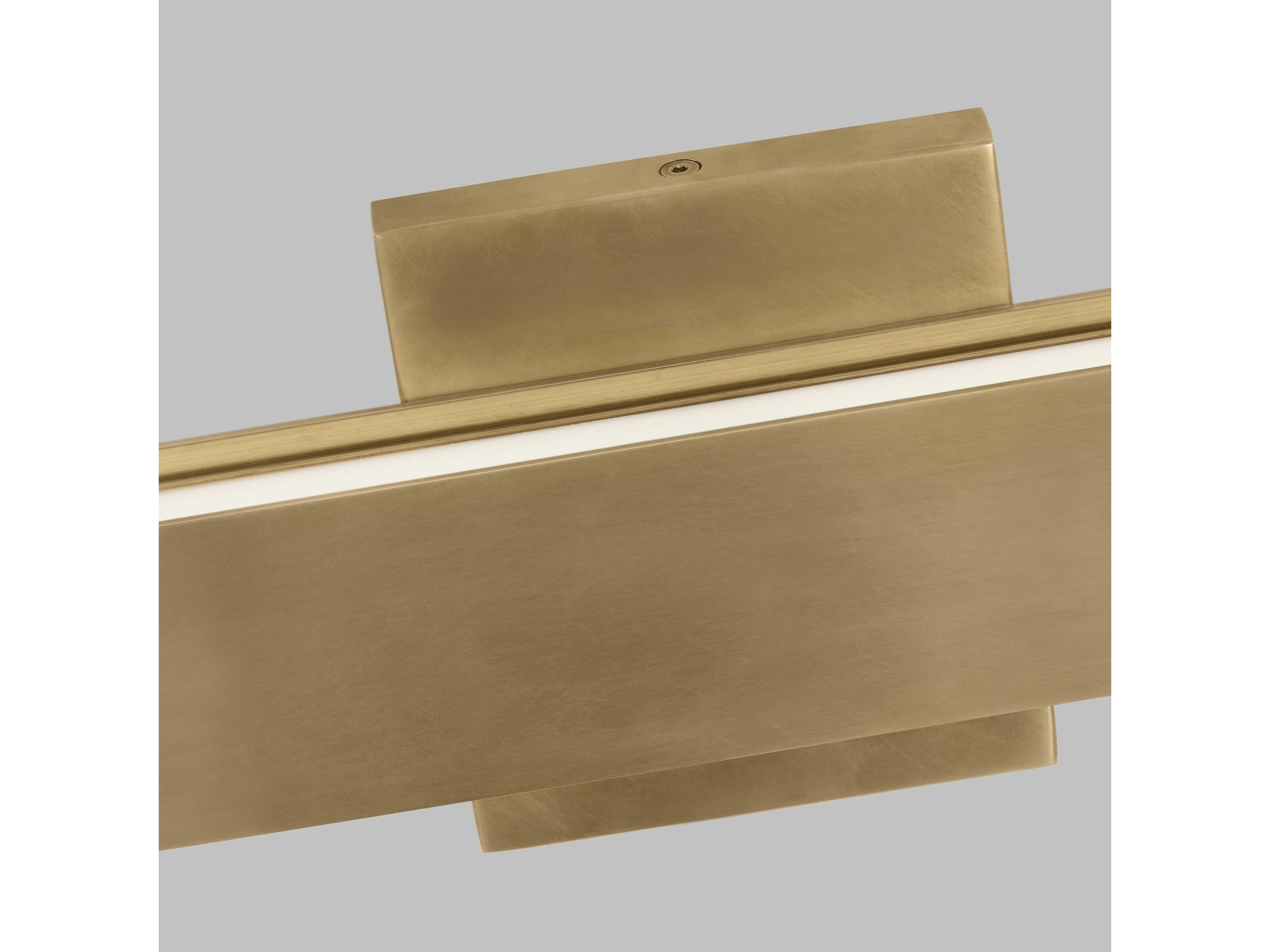 Visual Comfort Modern Bau 1-Light Natural Brass Vanity Light
