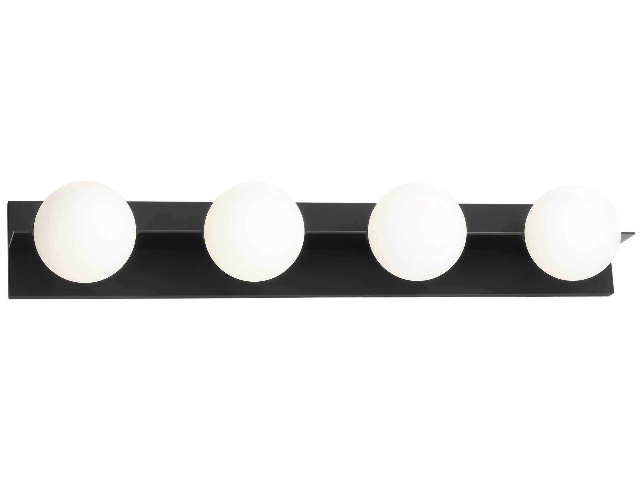 Visual Comfort Modern Orbel 4-Light Matte Black Vanity Light