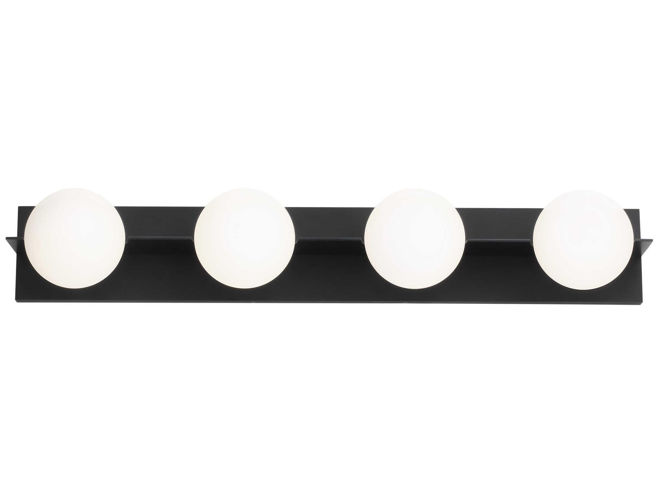 Visual Comfort Modern Orbel 4-Light Matte Black Vanity Light