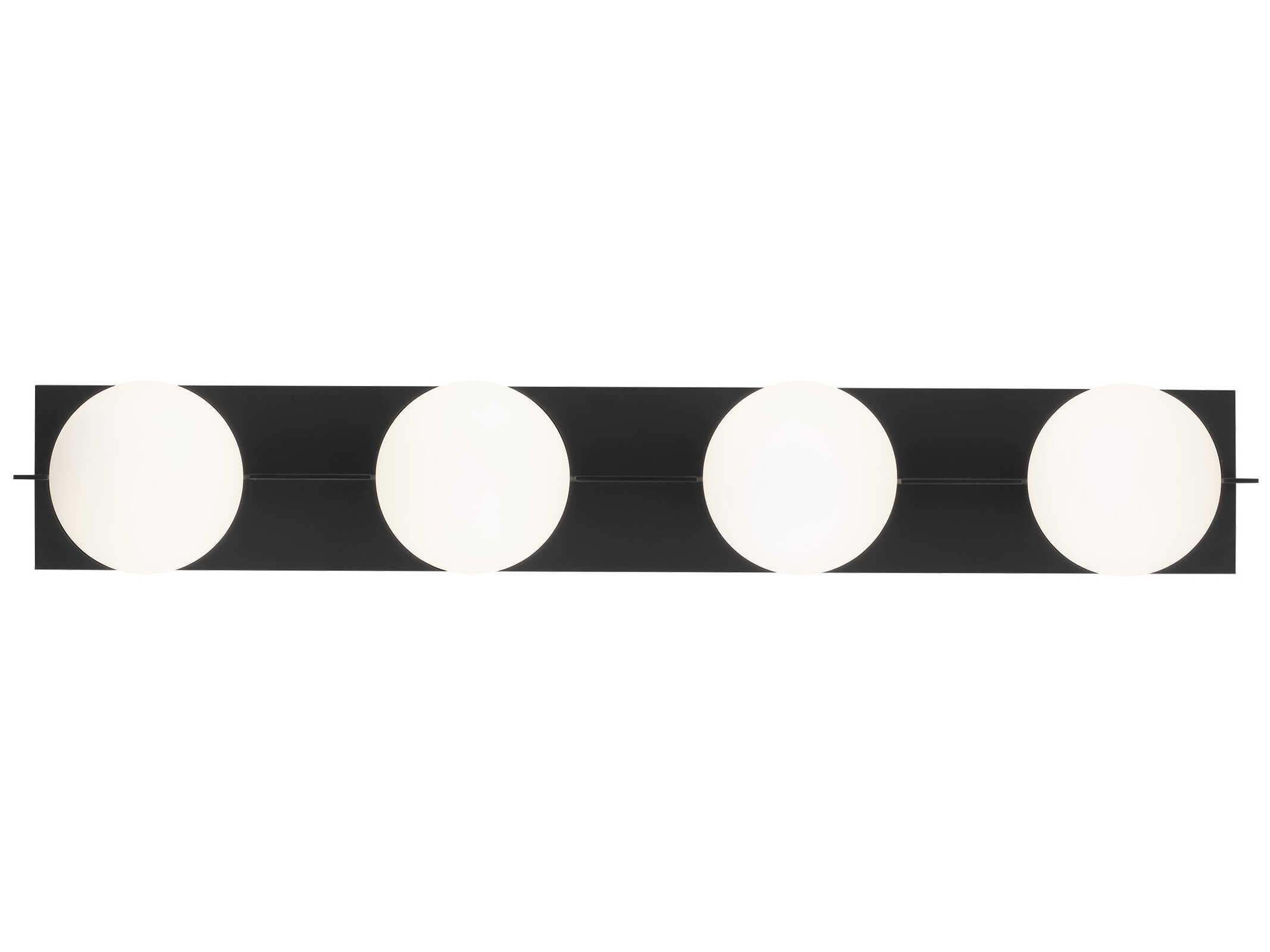 Visual Comfort Modern Orbel 4-Light Matte Black Vanity Light