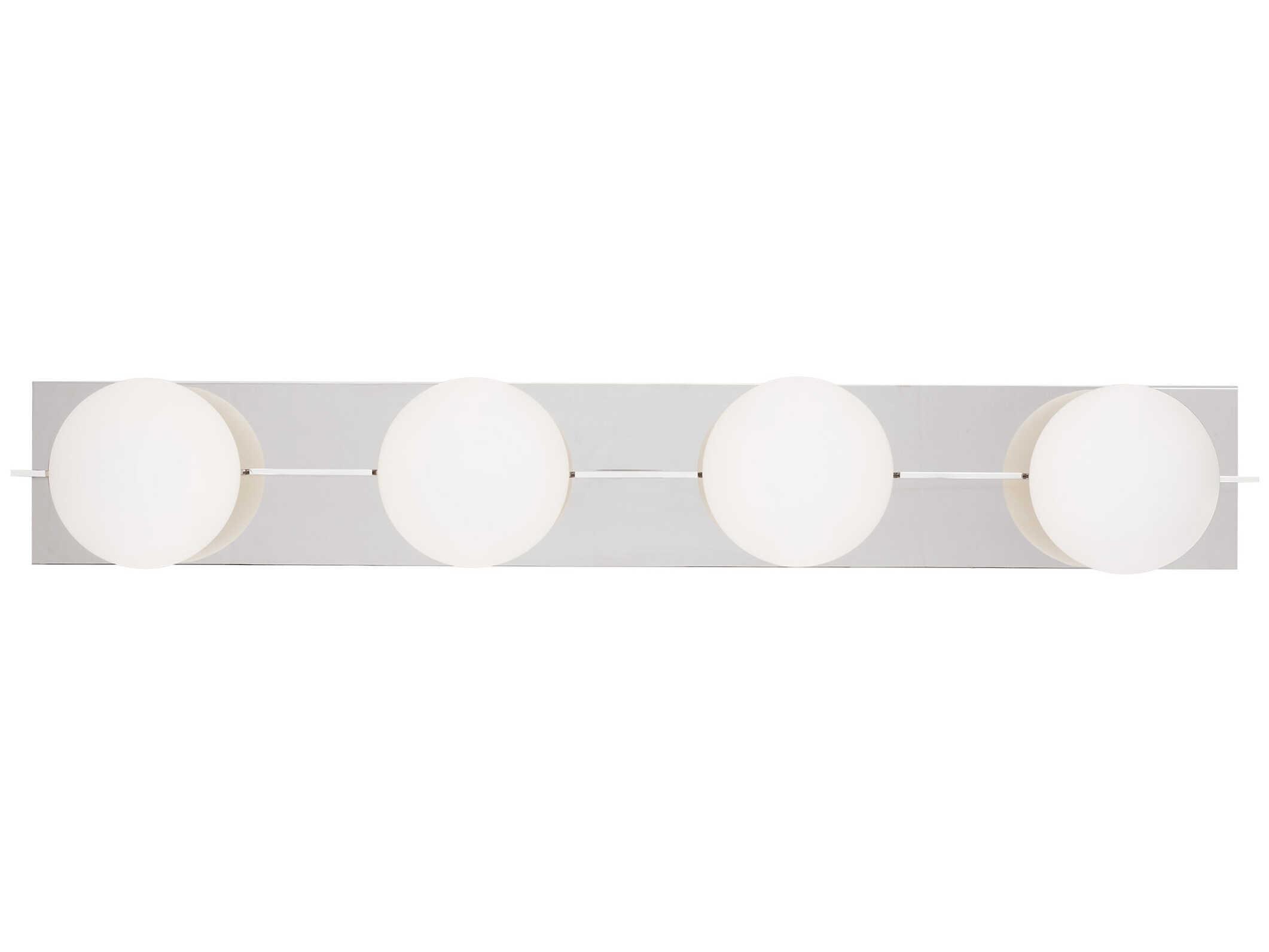 Visual Comfort Modern Orbel 4-Light Polished Nickel Vanity Light