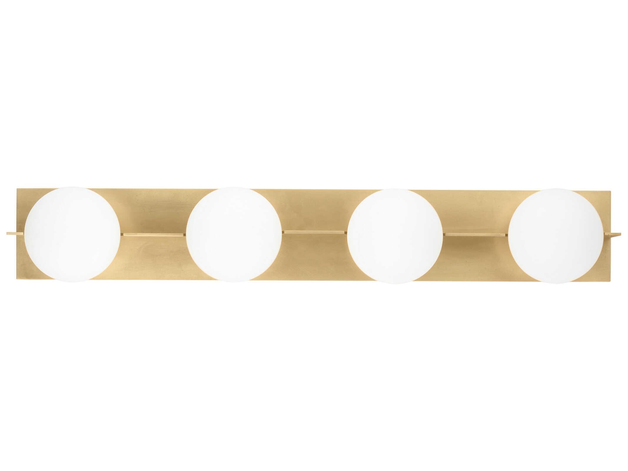 Visual Comfort Modern Orbel 4-Light Natural Brass Vanity Light