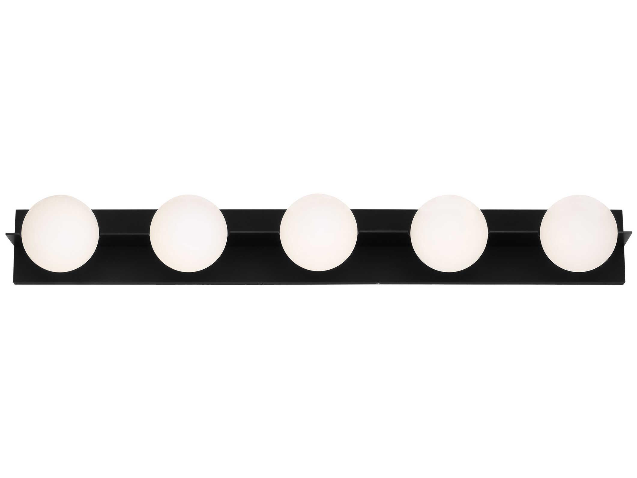 Visual Comfort Modern Orbel 5-Light Matte Black Vanity Light