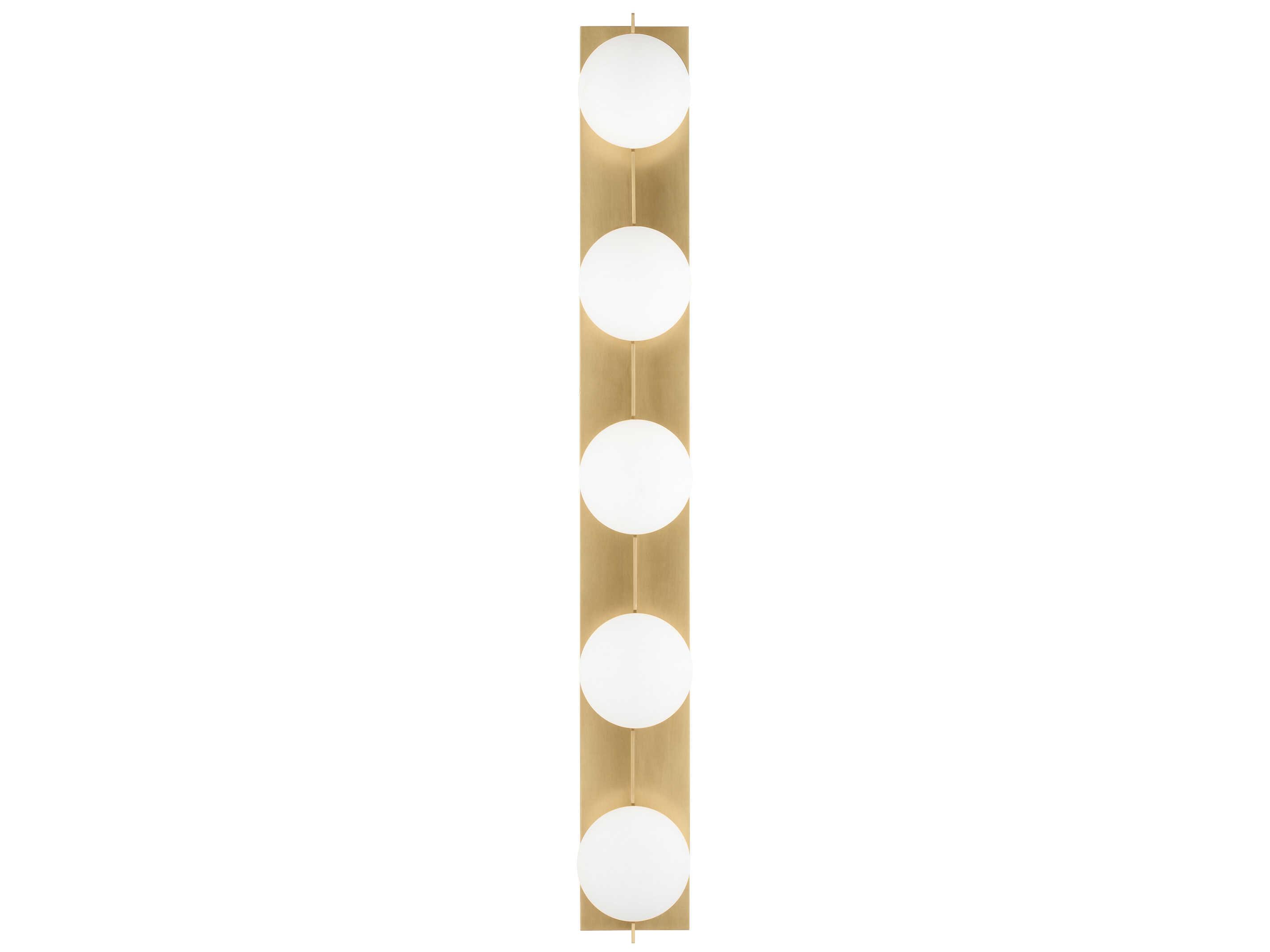 Visual Comfort Modern Orbel 5-Light Natural Brass Vanity Light