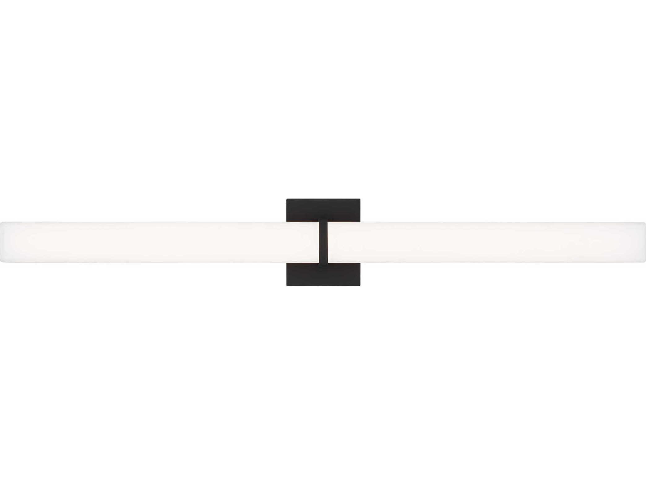 Visual Comfort Modern Milan 1-Light Nightshade Black Vanity Light