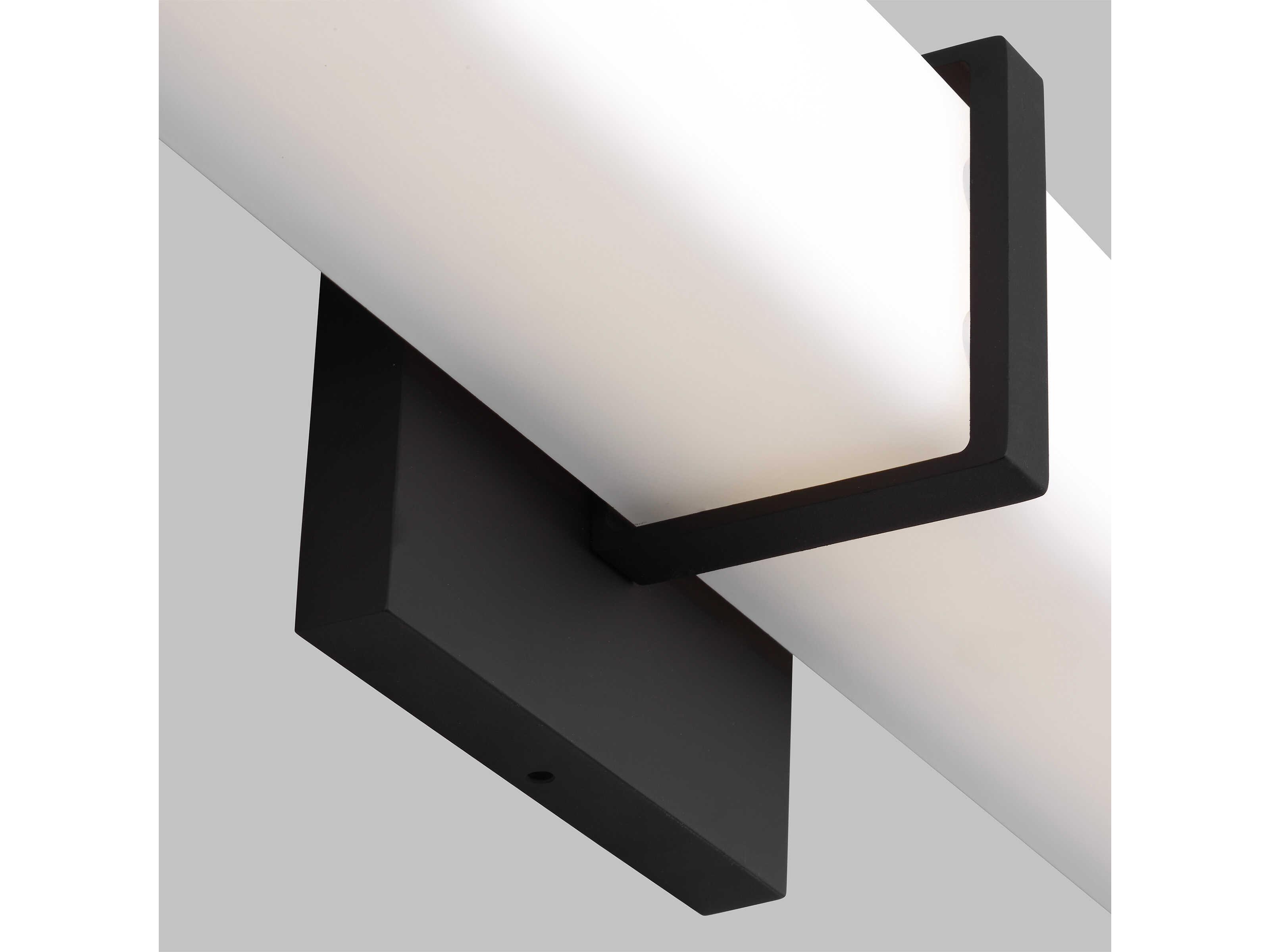 Visual Comfort Modern Milan 1-Light Nightshade Black Vanity Light