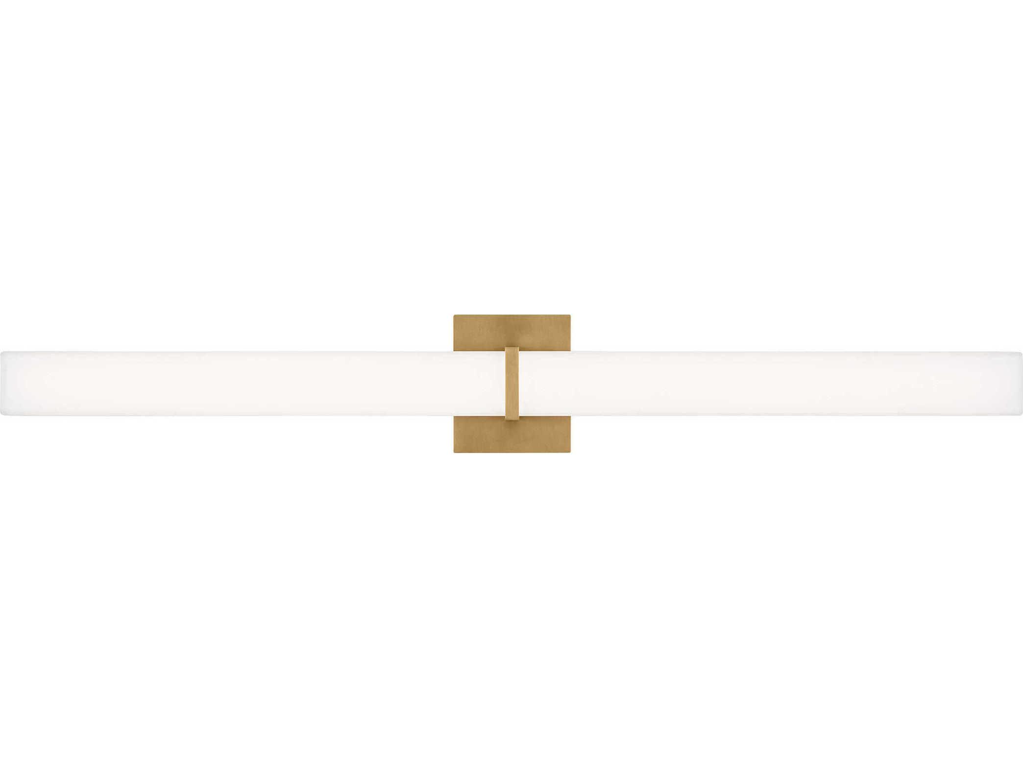 Visual Comfort Modern Milan 1-Light Natural Brass Vanity Light