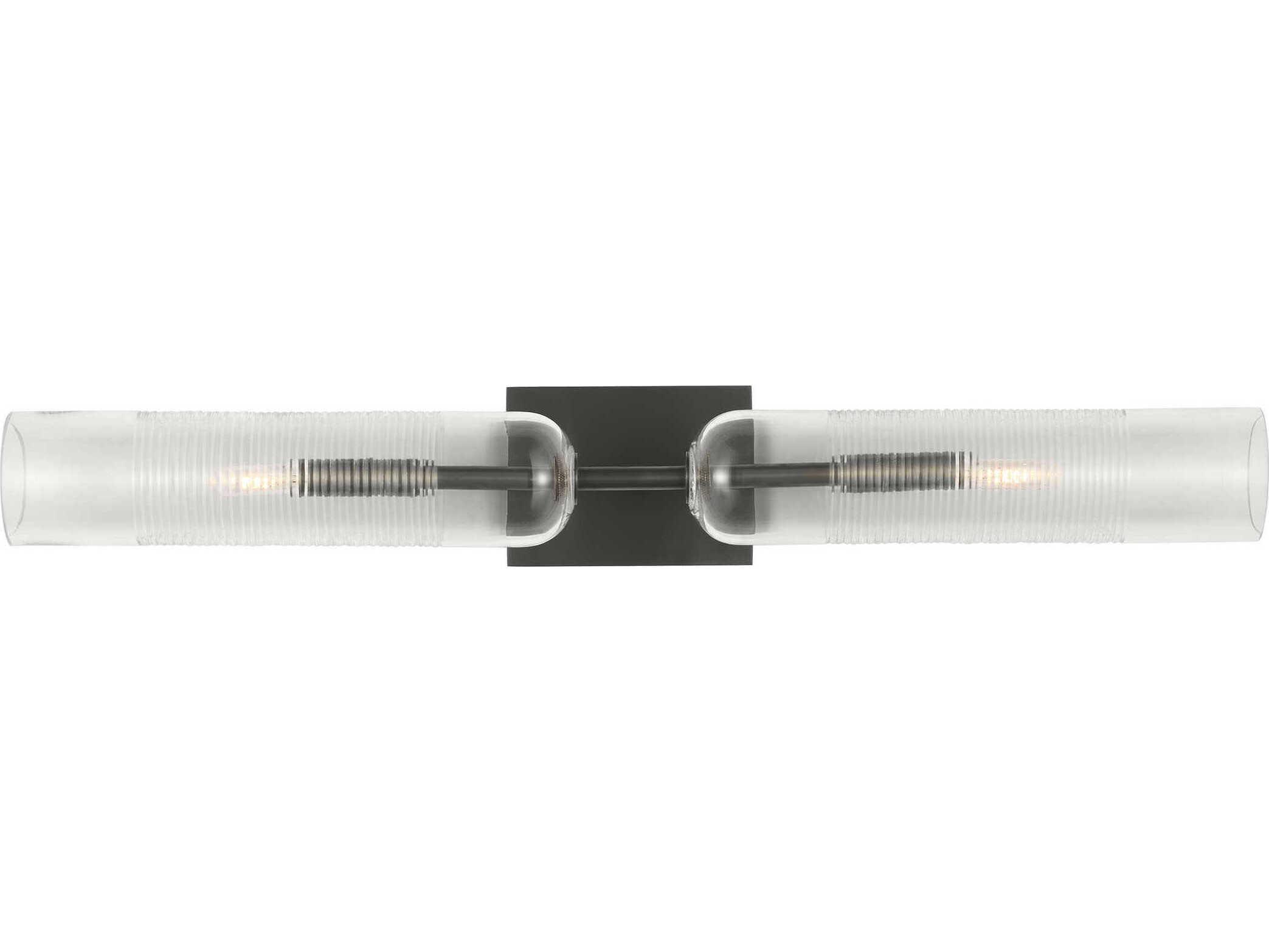 Visual Comfort Modern Leano 2-Light Bronze Vanity Light