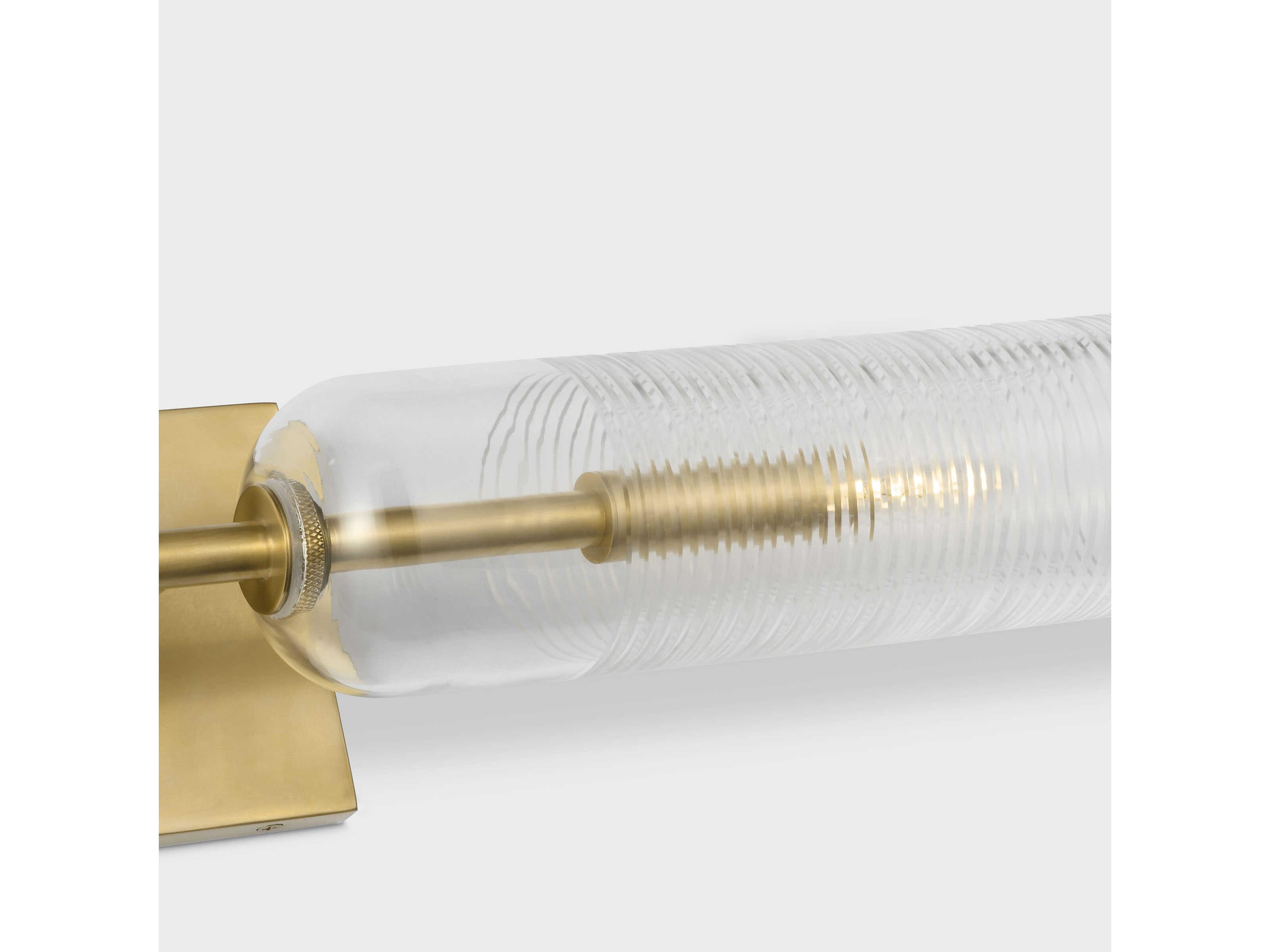 Visual Comfort Modern Leano 2-Light Brass Vanity Light