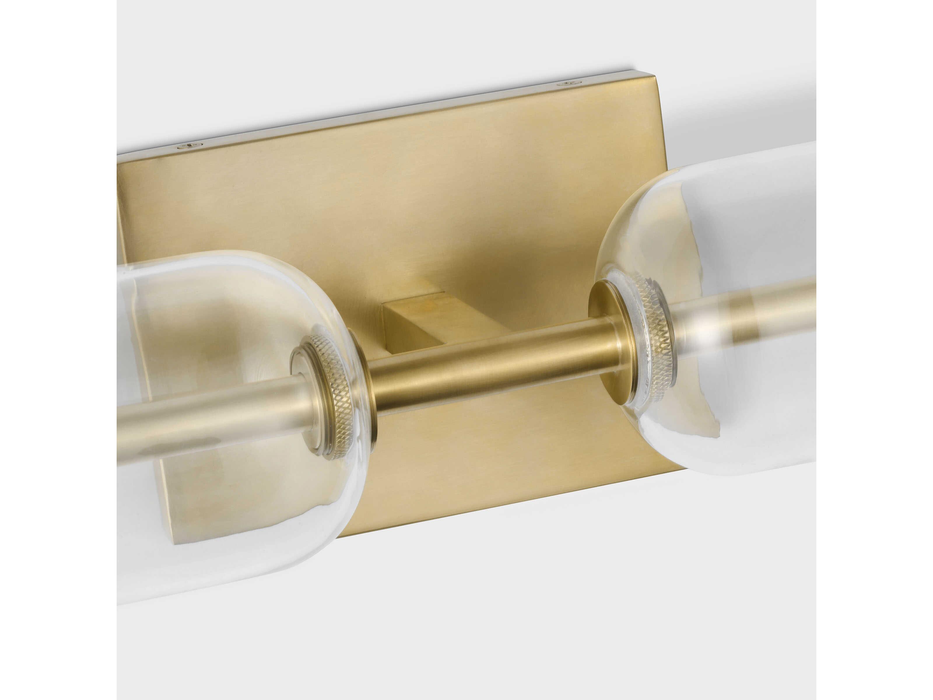 Visual Comfort Modern Leano 2-Light Brass Vanity Light