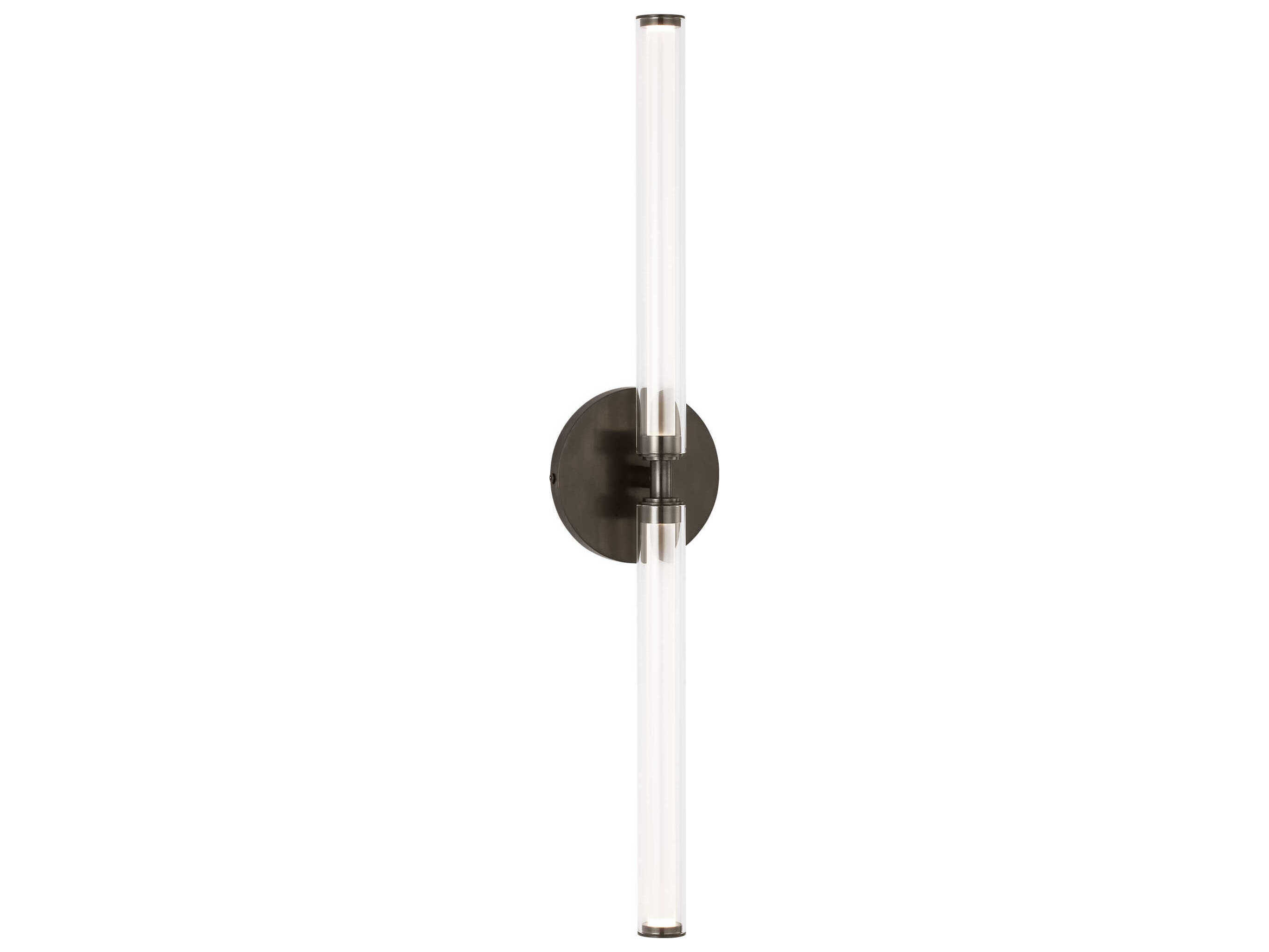 Visual Comfort Modern Poza 2-Light Bronze Vanity Light