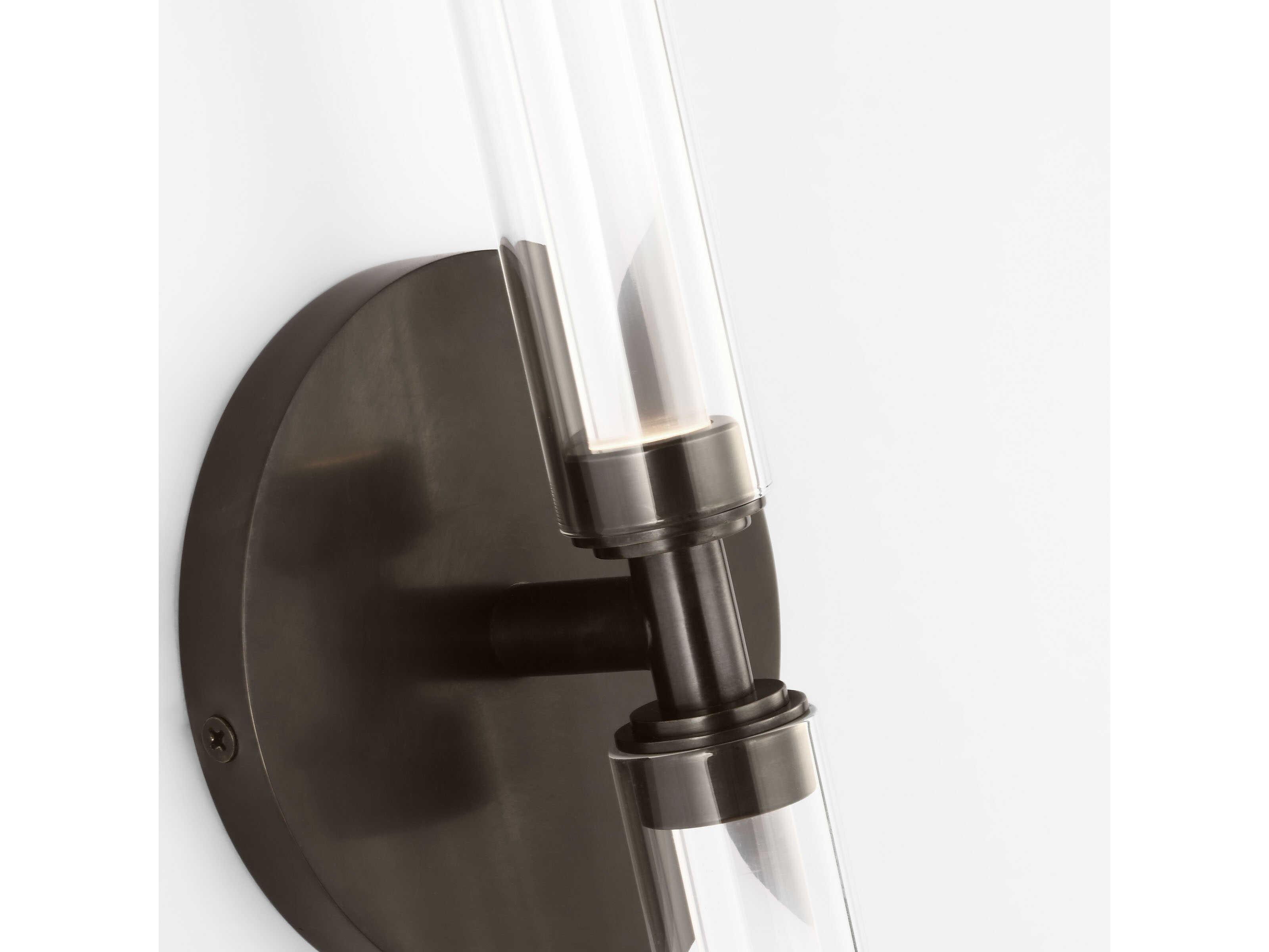 Visual Comfort Modern Poza 2-Light Bronze Vanity Light