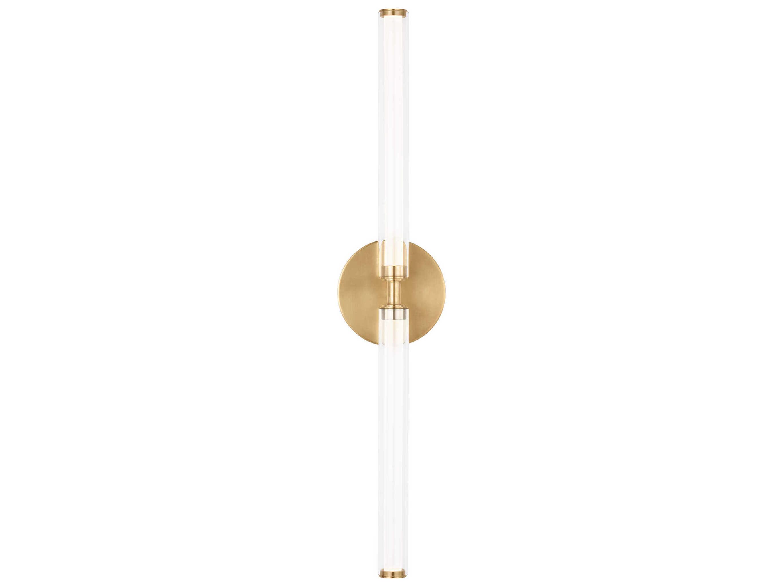 Visual Comfort Modern Poza 2-Light Brass Vanity Light