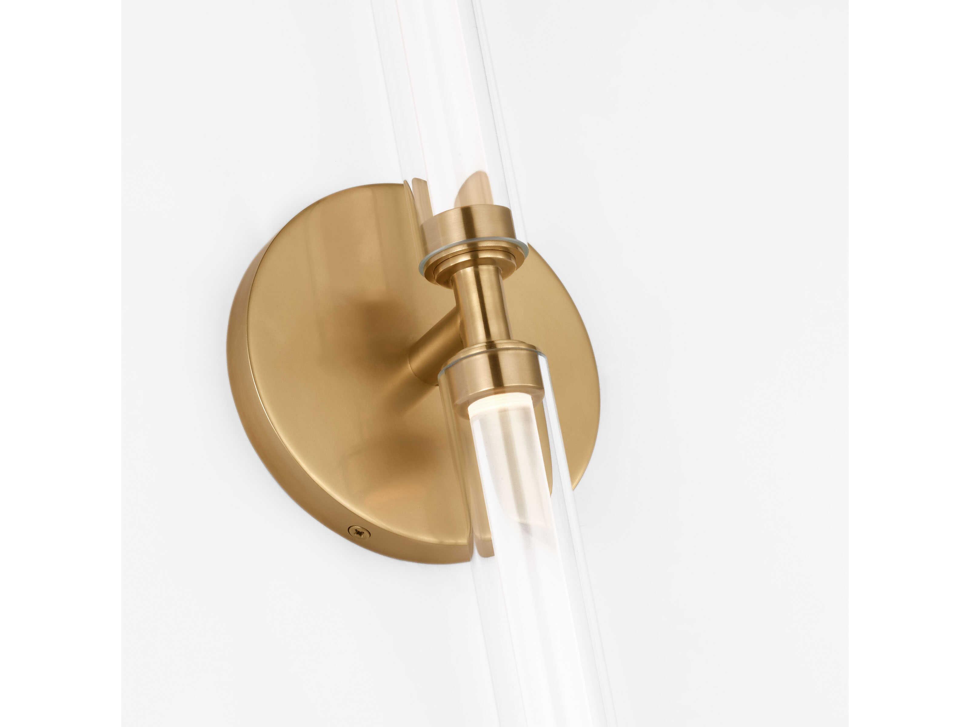 Visual Comfort Modern Poza 2-Light Brass Vanity Light