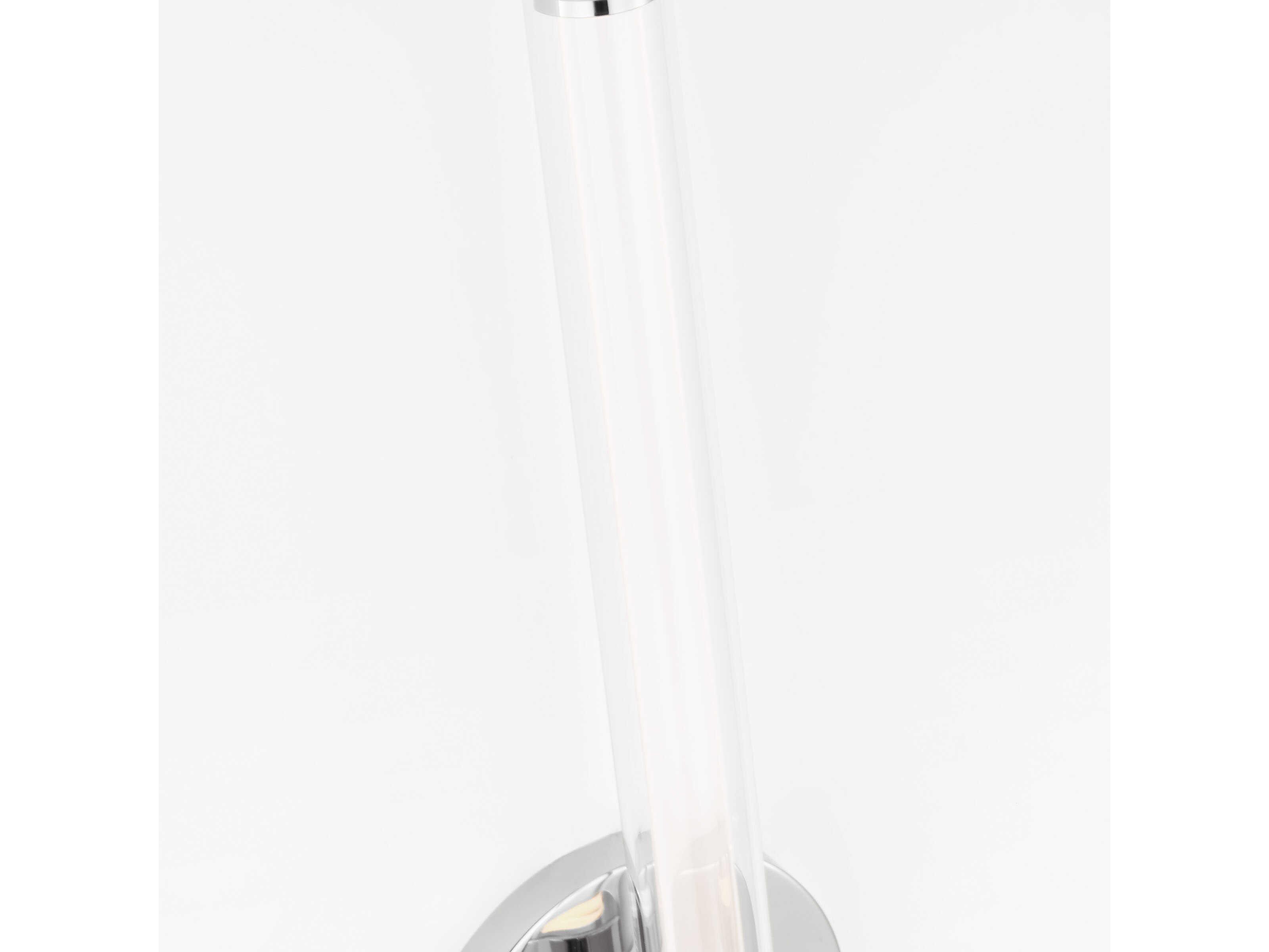 Visual Comfort Modern Poza 2-Light Polished Nickel Vanity Light