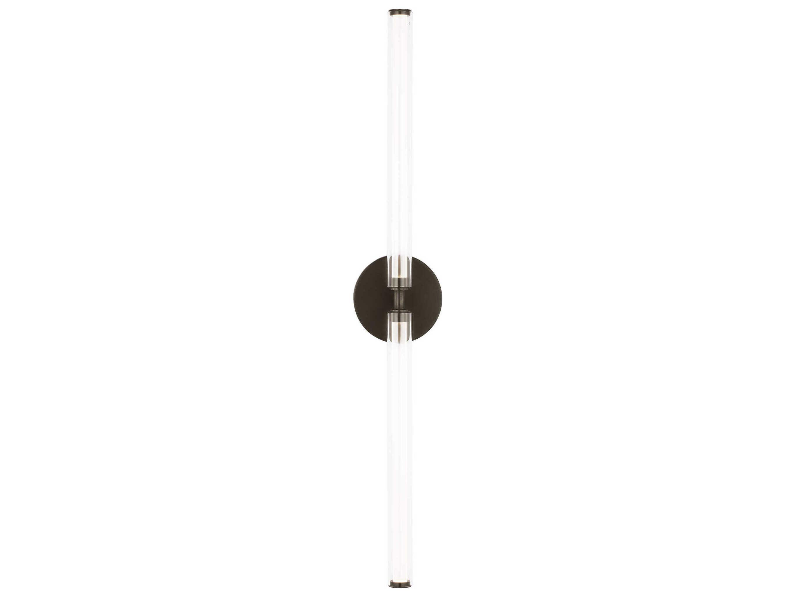 Visual Comfort Modern Poza 2-Light Bronze Vanity Light