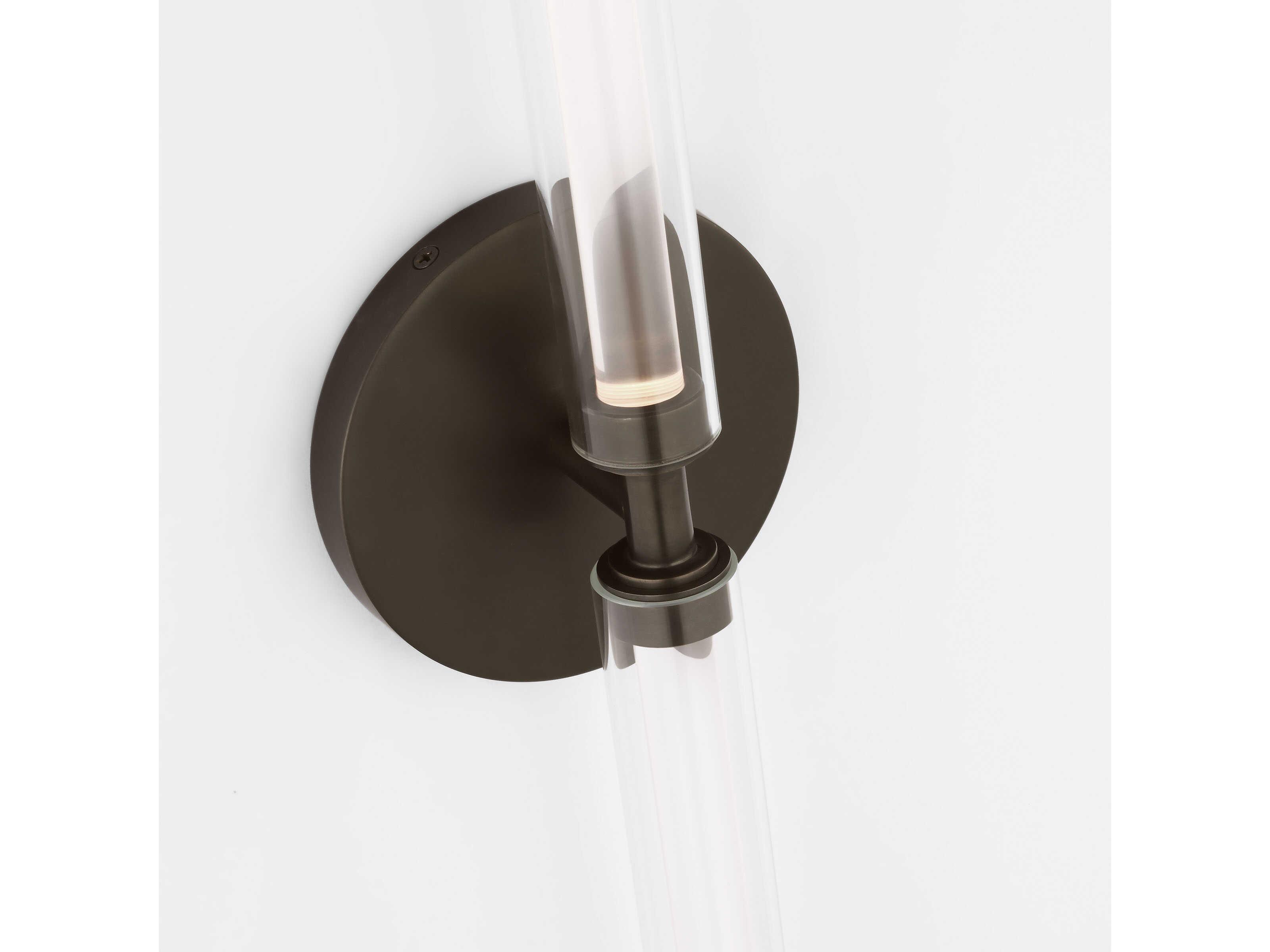 Visual Comfort Modern Poza 2-Light Bronze Vanity Light