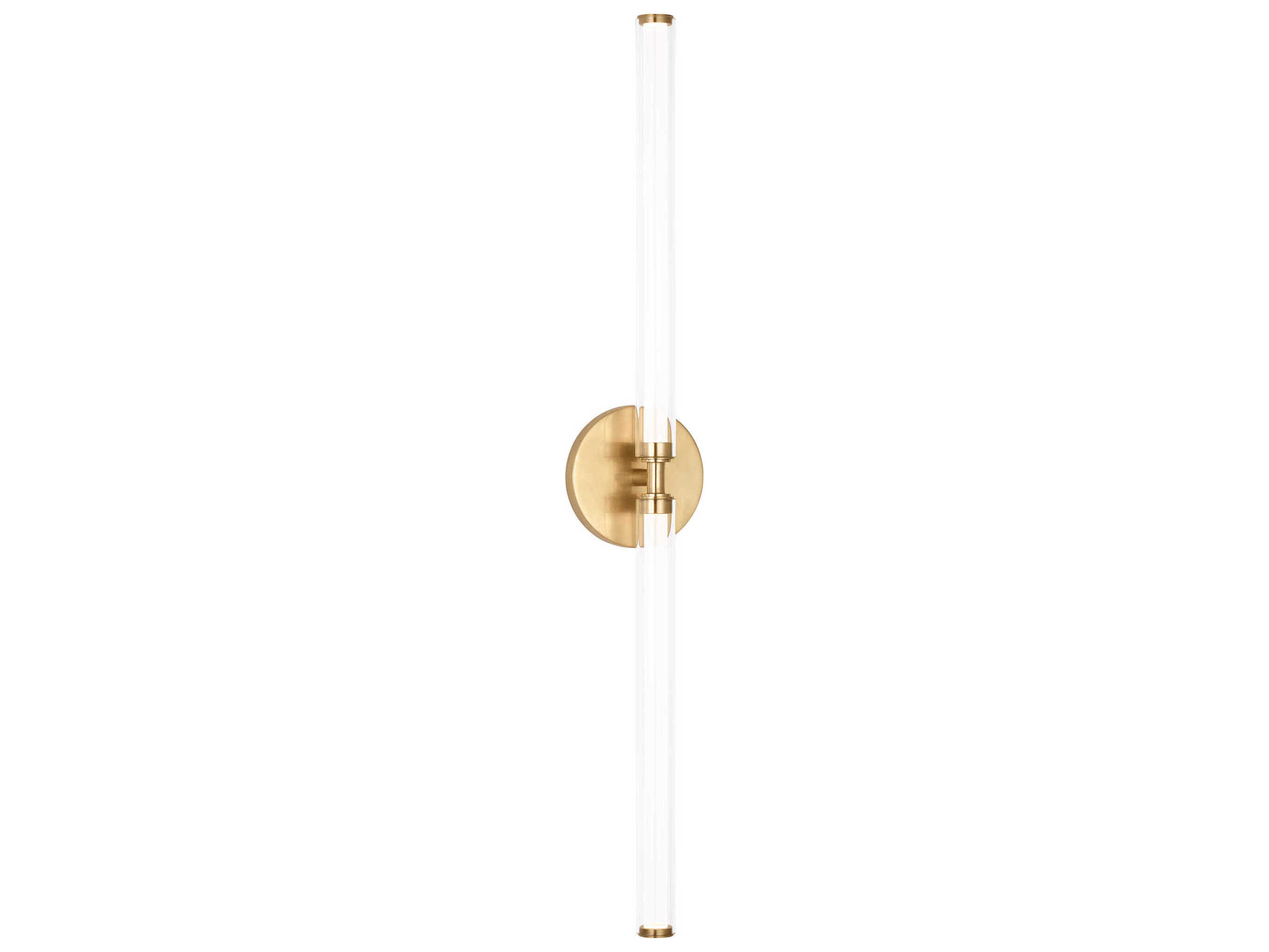 Visual Comfort Modern Poza 2-Light Brass Vanity Light