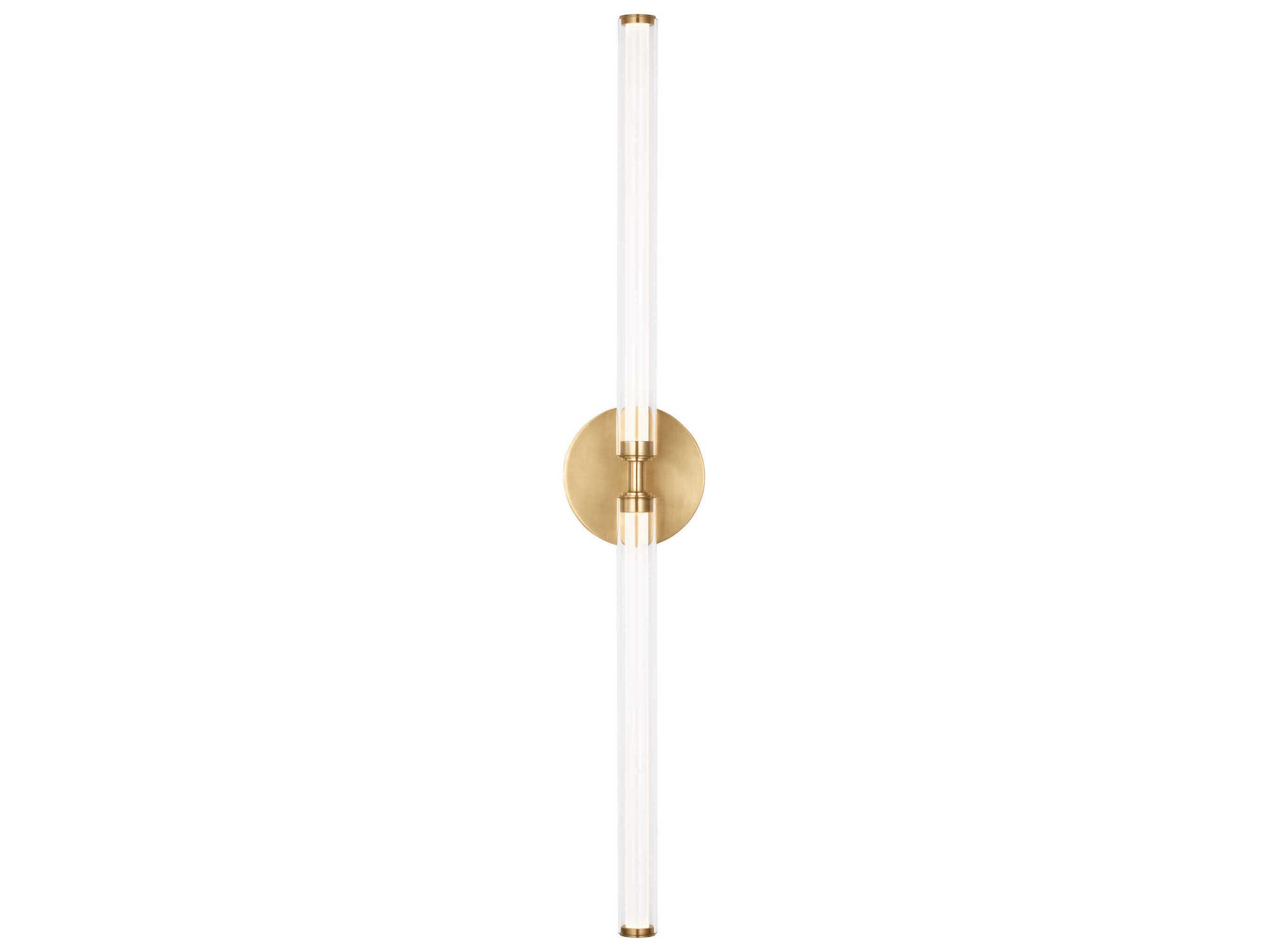 Visual Comfort Modern Poza 2-Light Brass Vanity Light