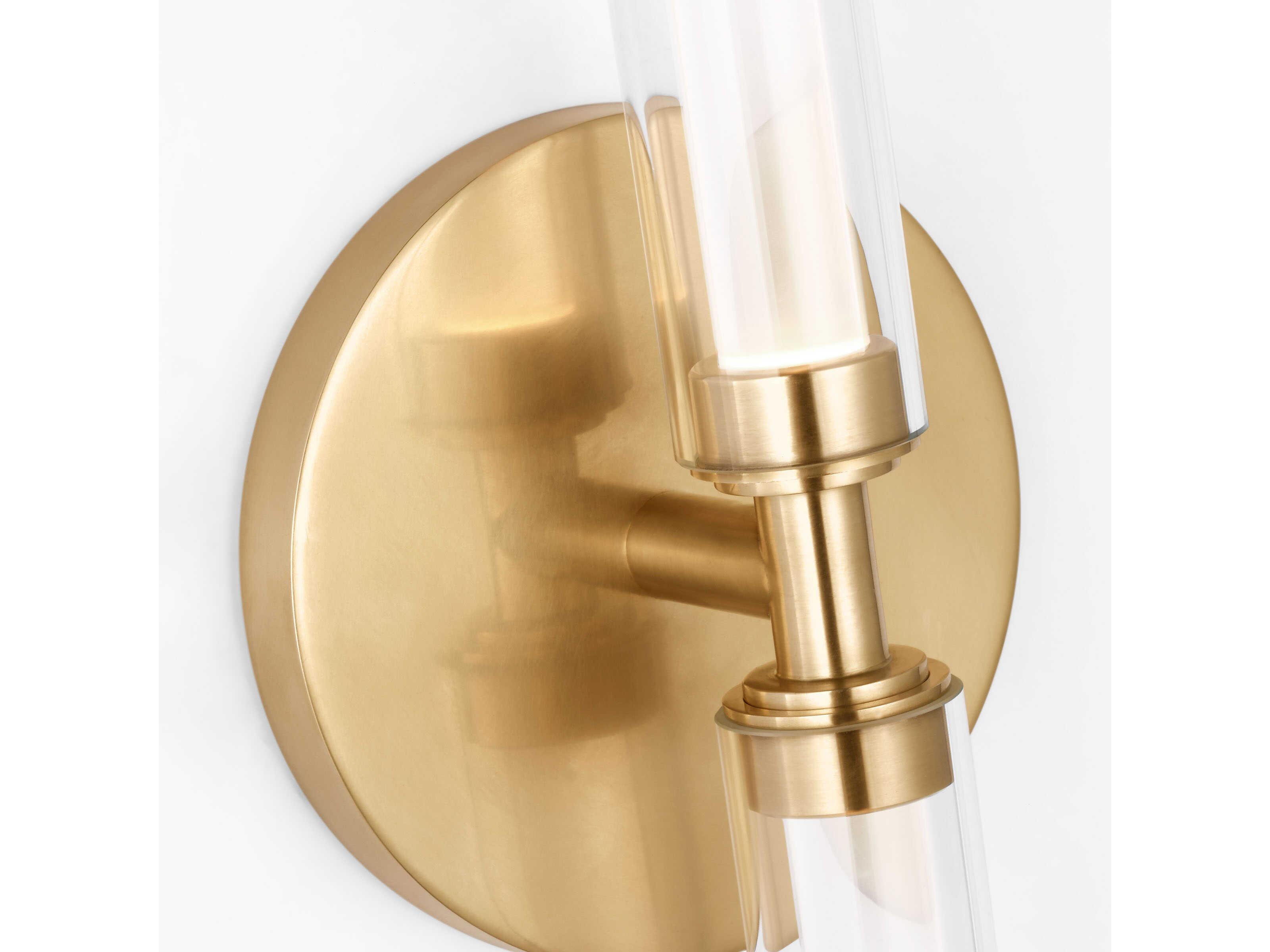 Visual Comfort Modern Poza 2-Light Brass Vanity Light