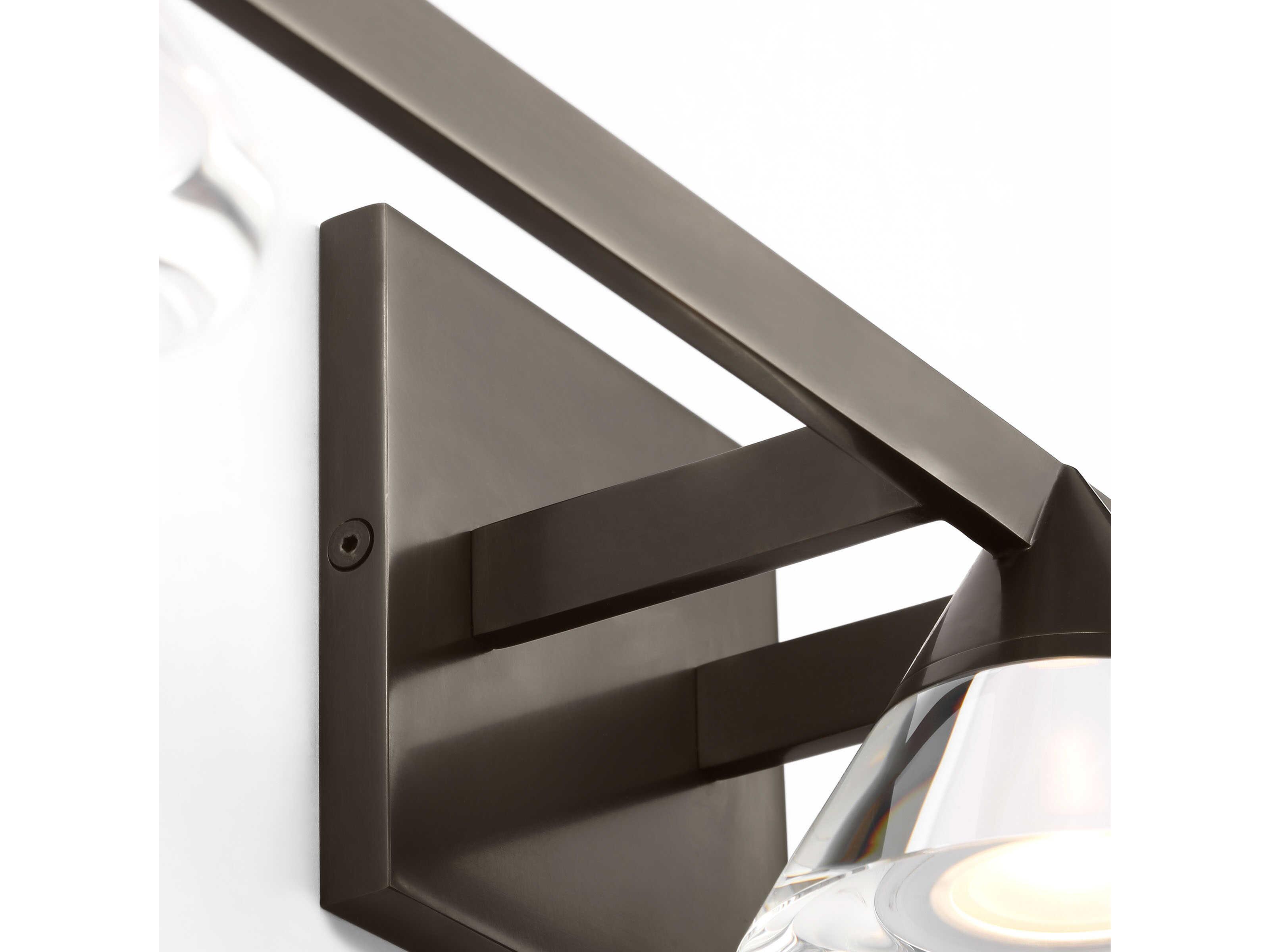 Visual Comfort Modern Midrand 3-Light Bronze Vanity Light