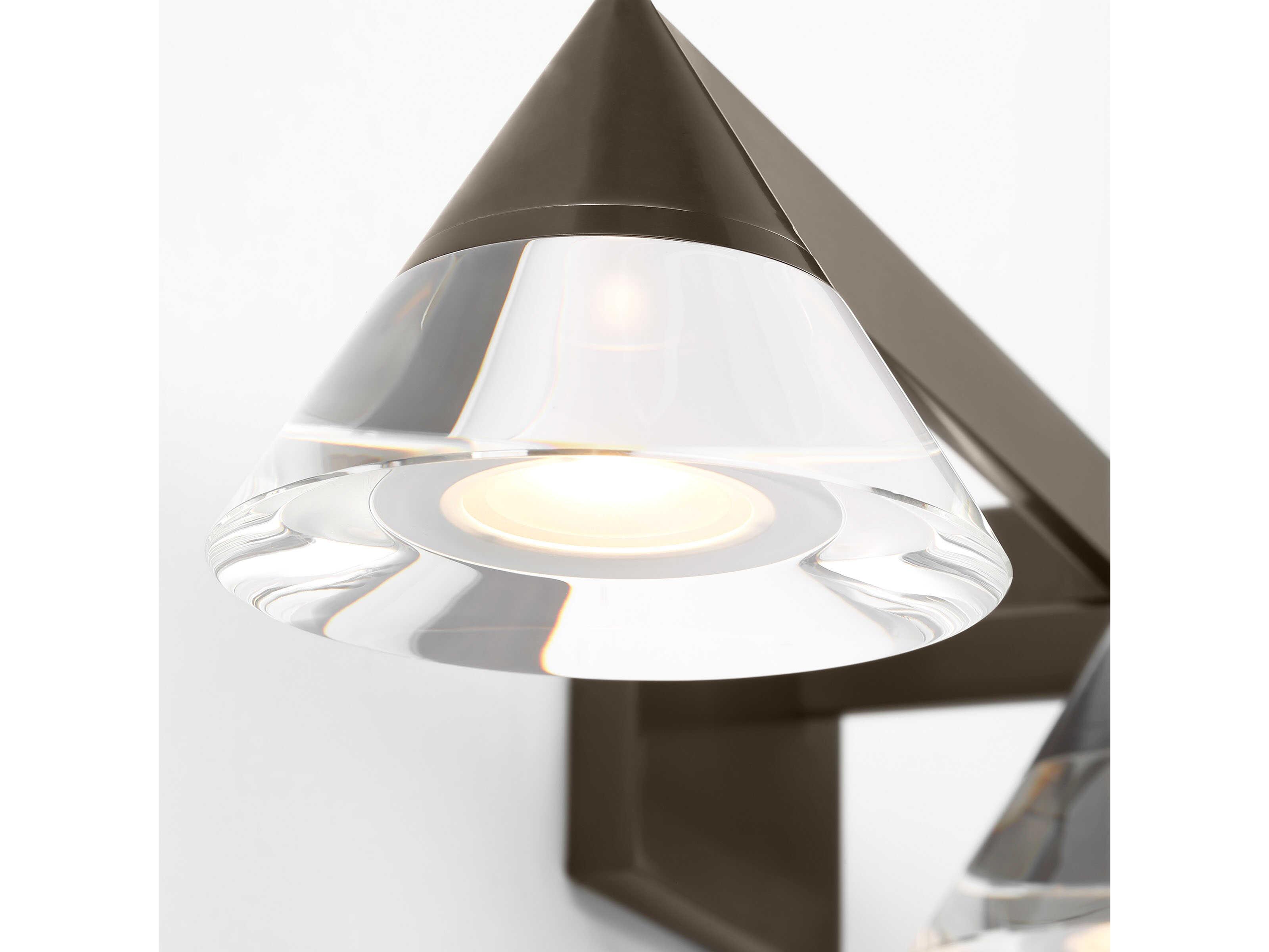 Visual Comfort Modern Midrand 3-Light Bronze Vanity Light