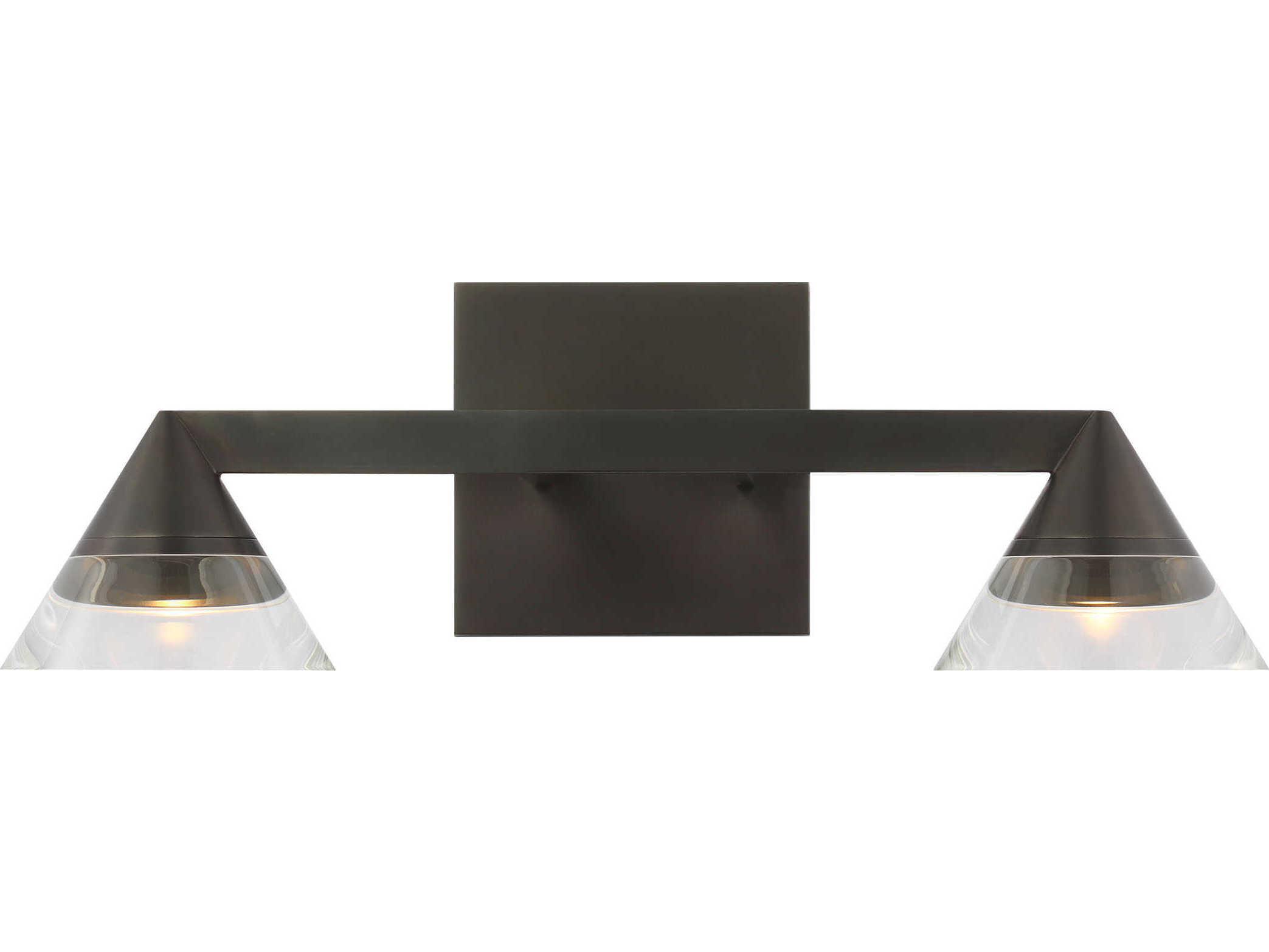 Visual Comfort Modern Midrand 2-Light Bronze Vanity Light