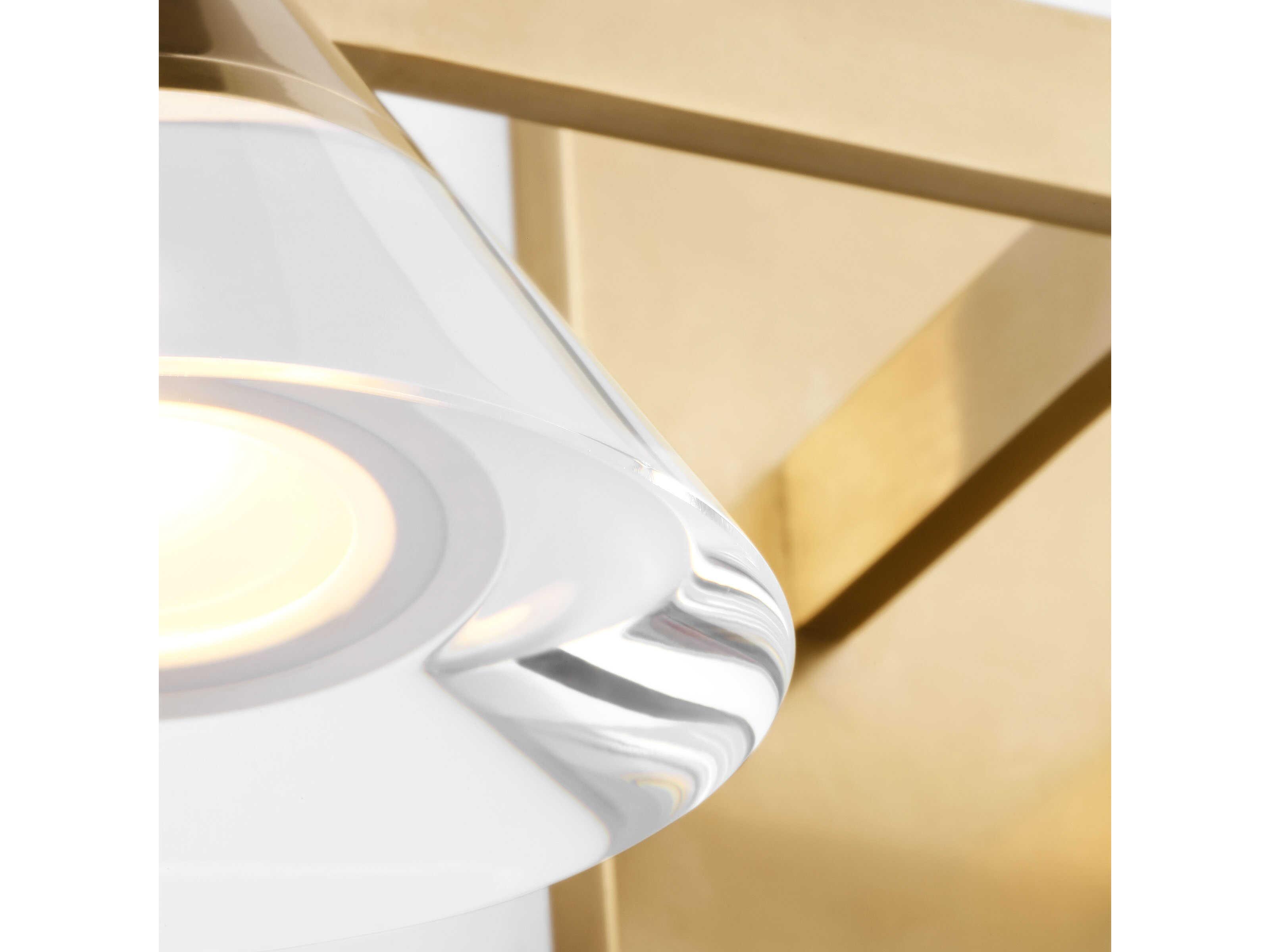 Visual Comfort Modern Midrand 2-Light Brass Vanity Light