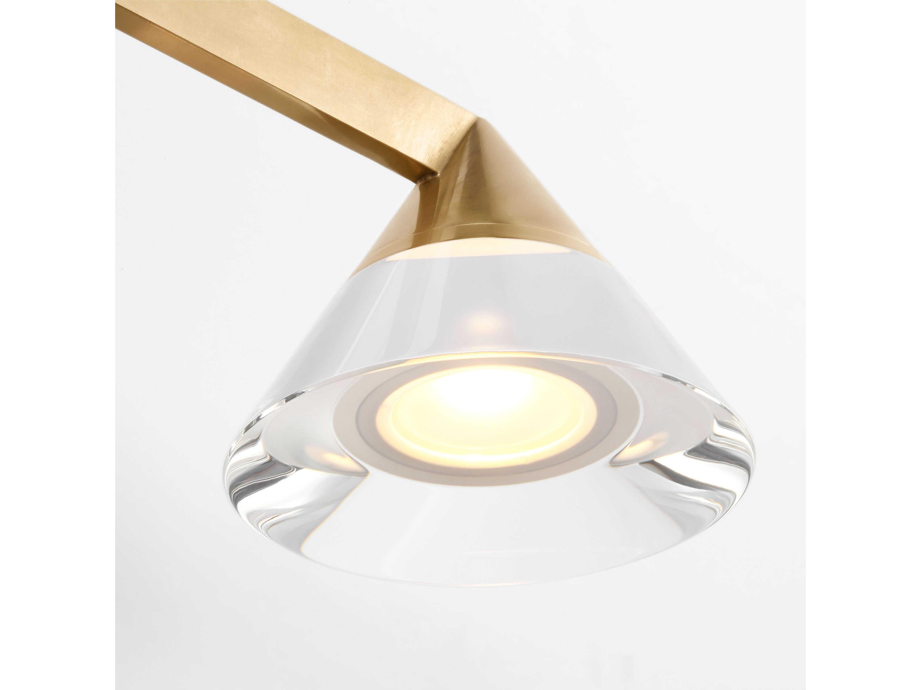 Visual Comfort Modern Midrand 2-Light Brass Vanity Light