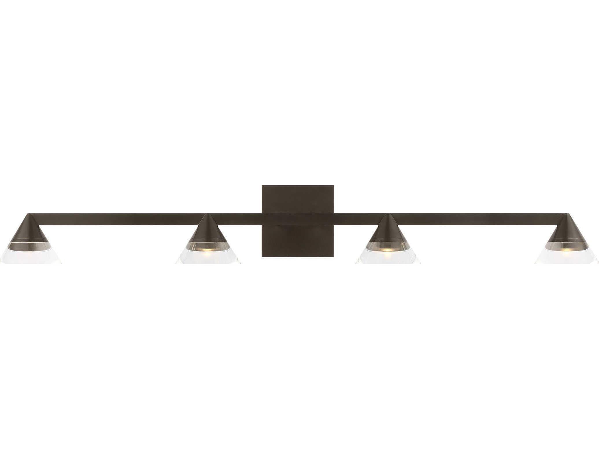 Visual Comfort Modern Midrand 4-Light Bronze Vanity Light