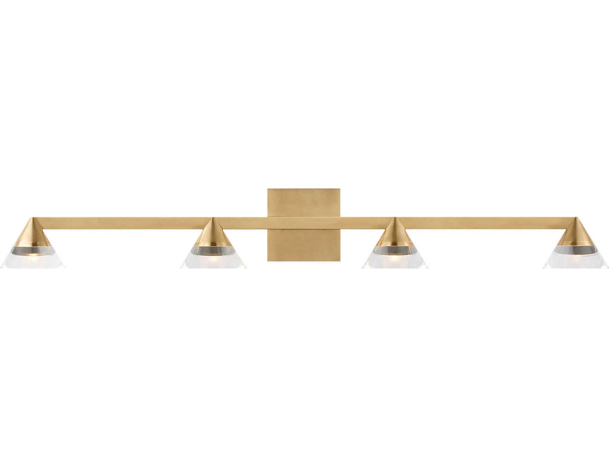 Visual Comfort Modern Midrand 4-Light Brass Vanity Light
