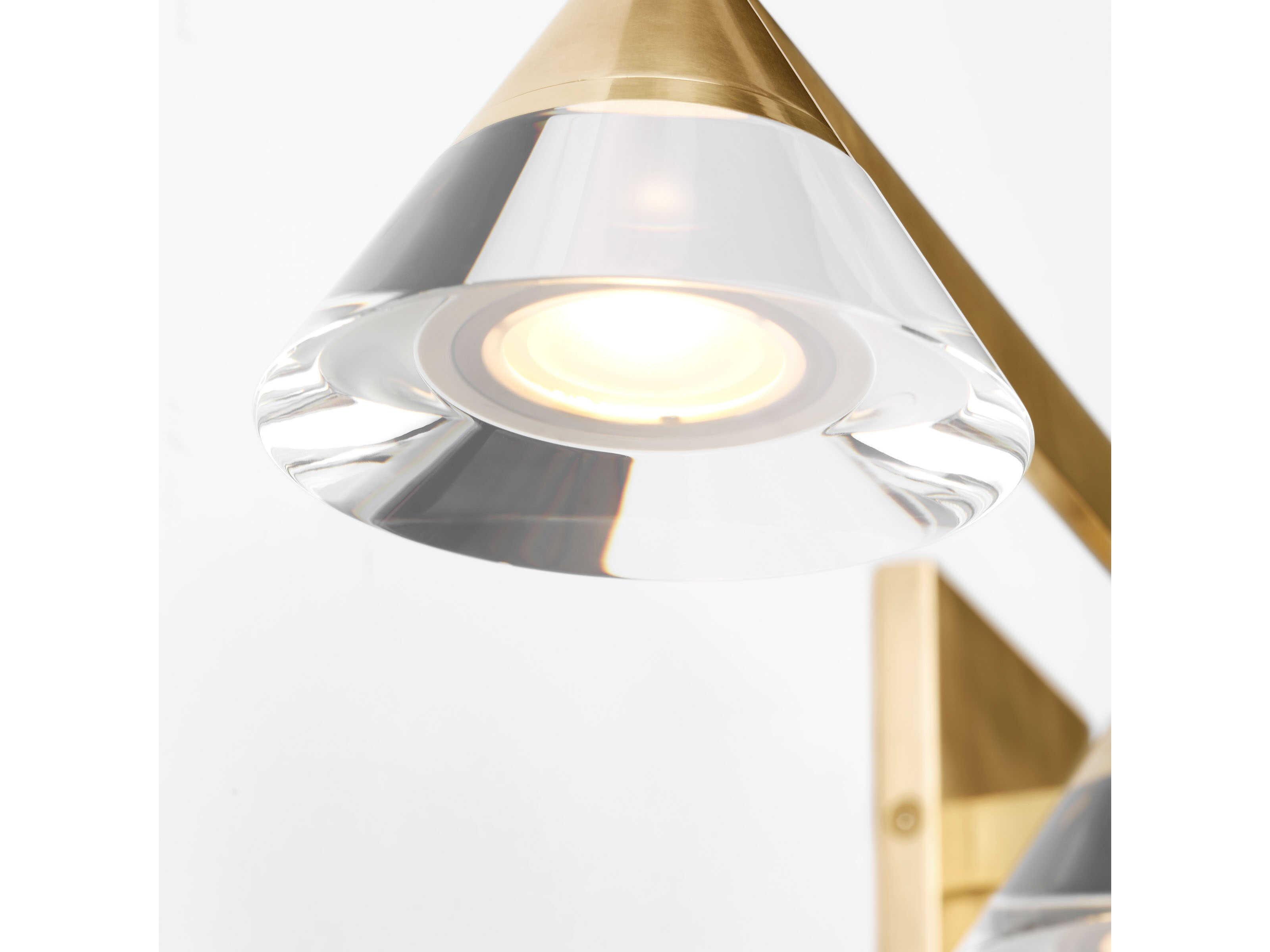 Visual Comfort Modern Midrand 4-Light Brass Vanity Light